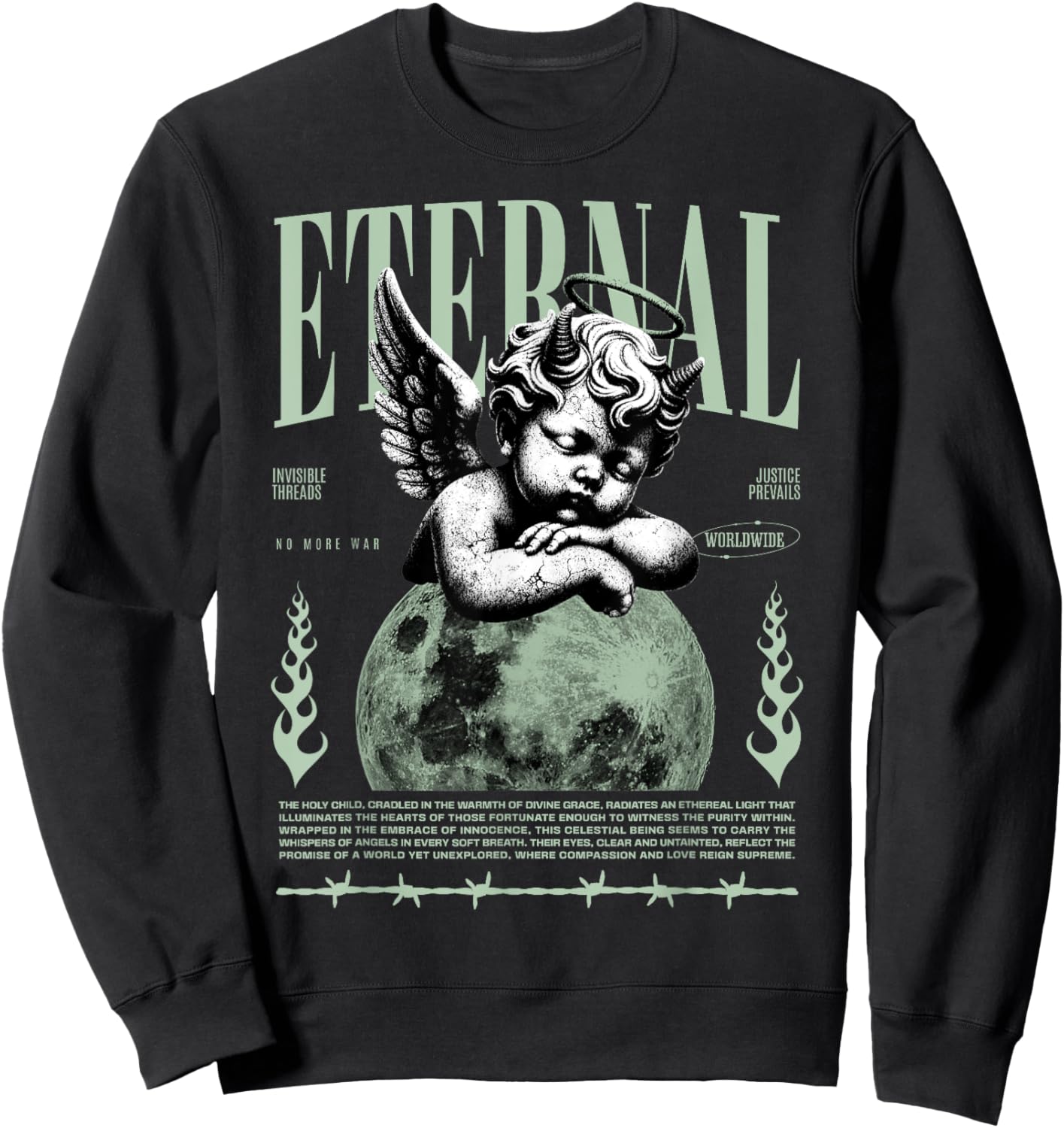 Eternal Seafoam Abundance 4s Matching Women Sweatshirt - Sweatshirt | Black