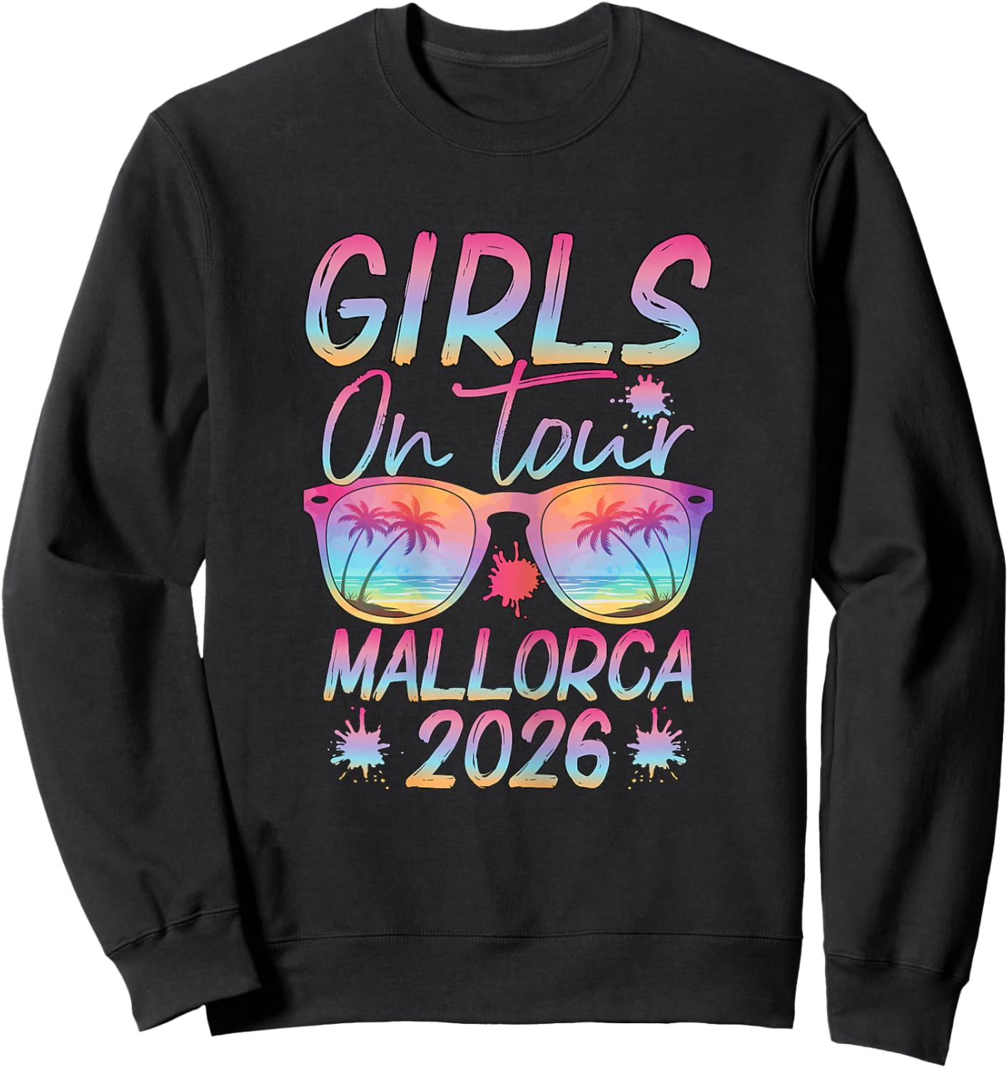 Girls On Tour Mallorca 2026 Girls' Evening Malle Party Sweatshirt - Sweatshirt | Black