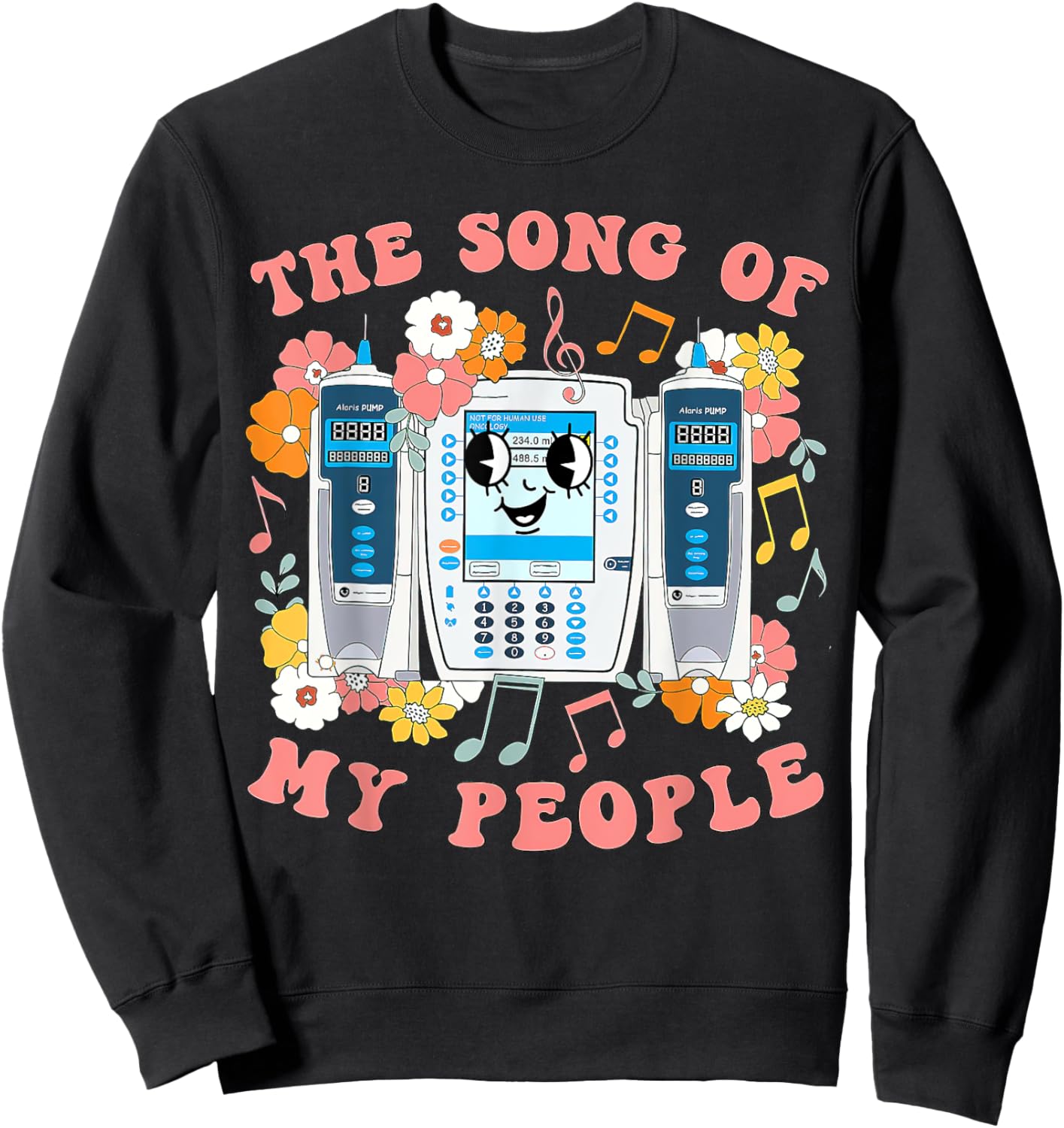 4th Of July Nurse, The Song Of My People, Beeping IV Pump Sweatshirt - Sweatshirt | Black