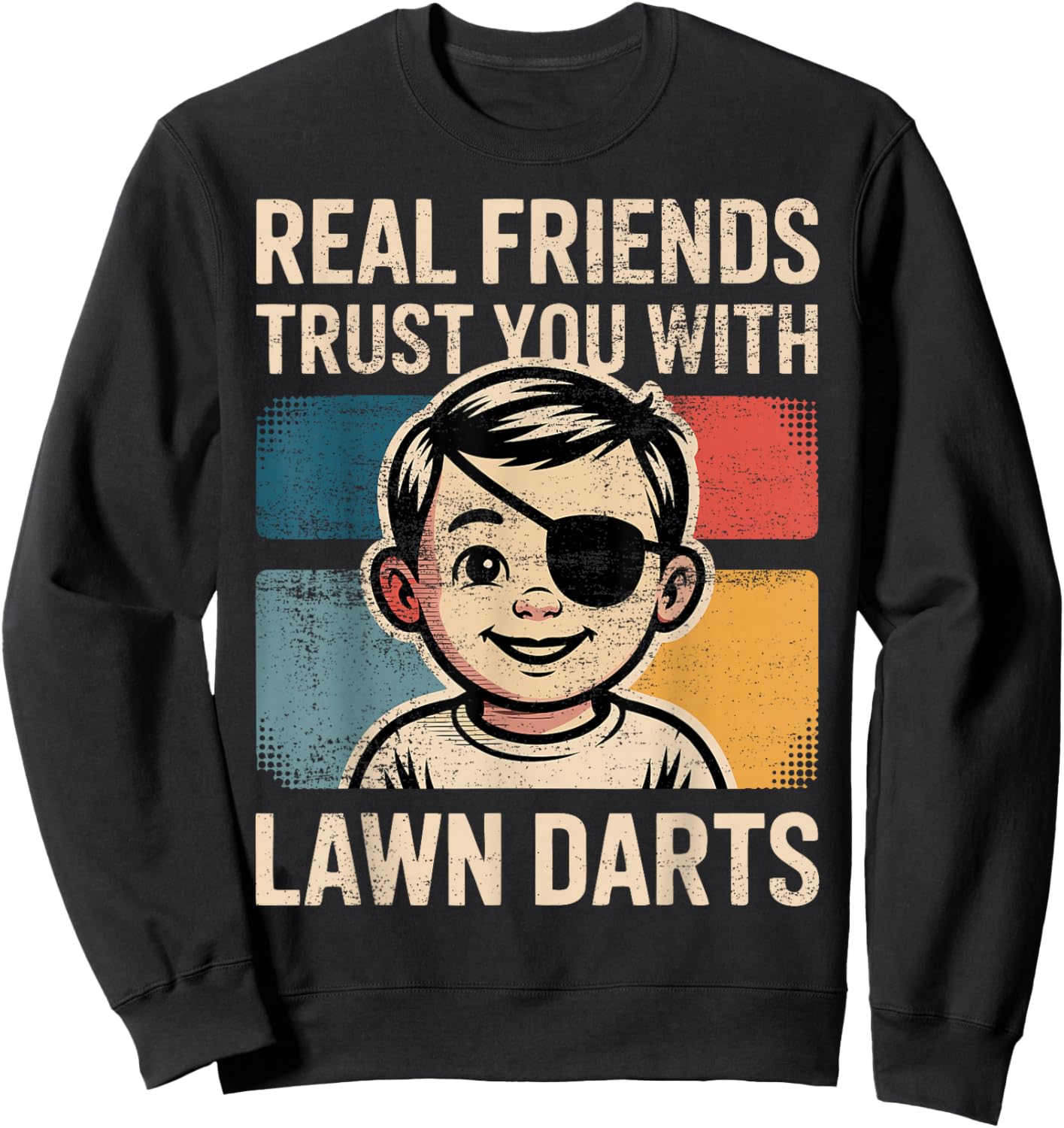 Lawn Darts 70s Humor Yard Darts Player 1970s Nostalgic Sweatshirt - Sweatshirt | Black
