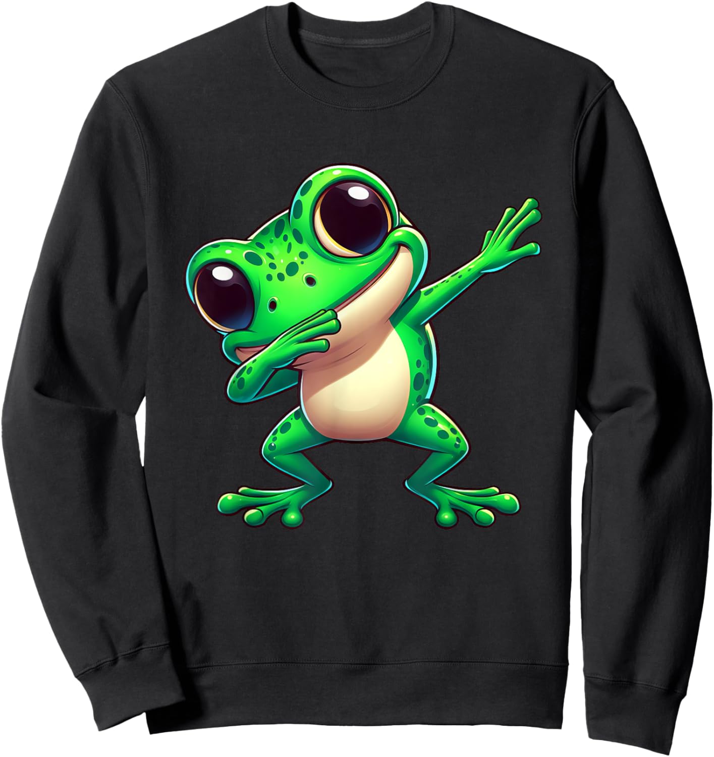 Cartoon Dance Funny Frog Sweatshirt - Sweatshirt | Black