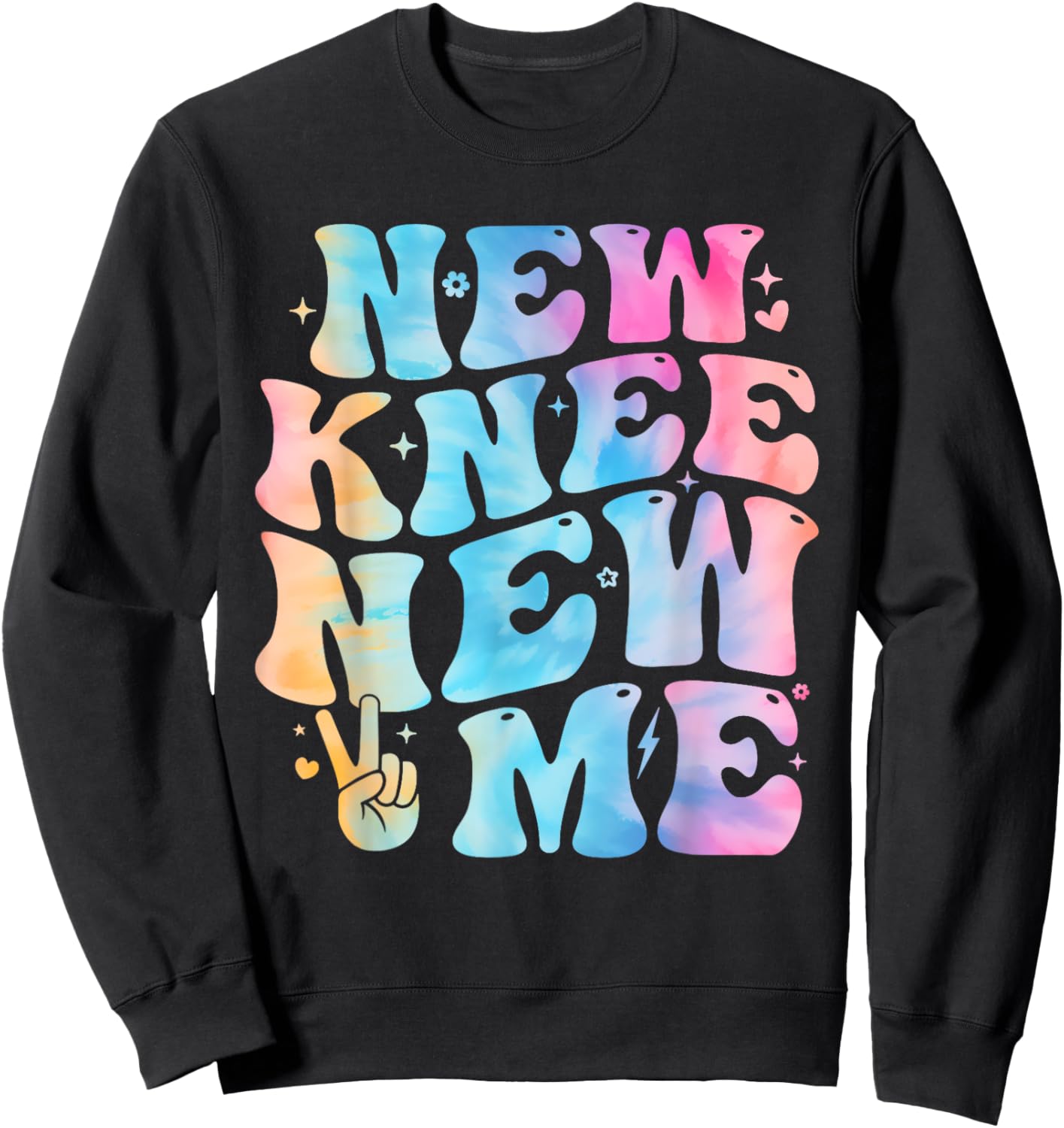 New Knee New Me Funny knee Replacement Surgery Recovery Joke Sweatshirt - Sweatshirt | Black