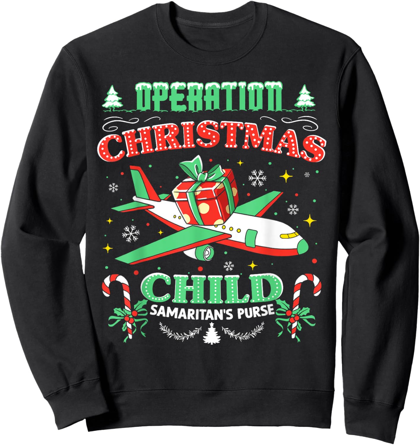 Operation Christmas Child Funny Family Matching Xmas Sweatshirt - Sweatshirt | Black