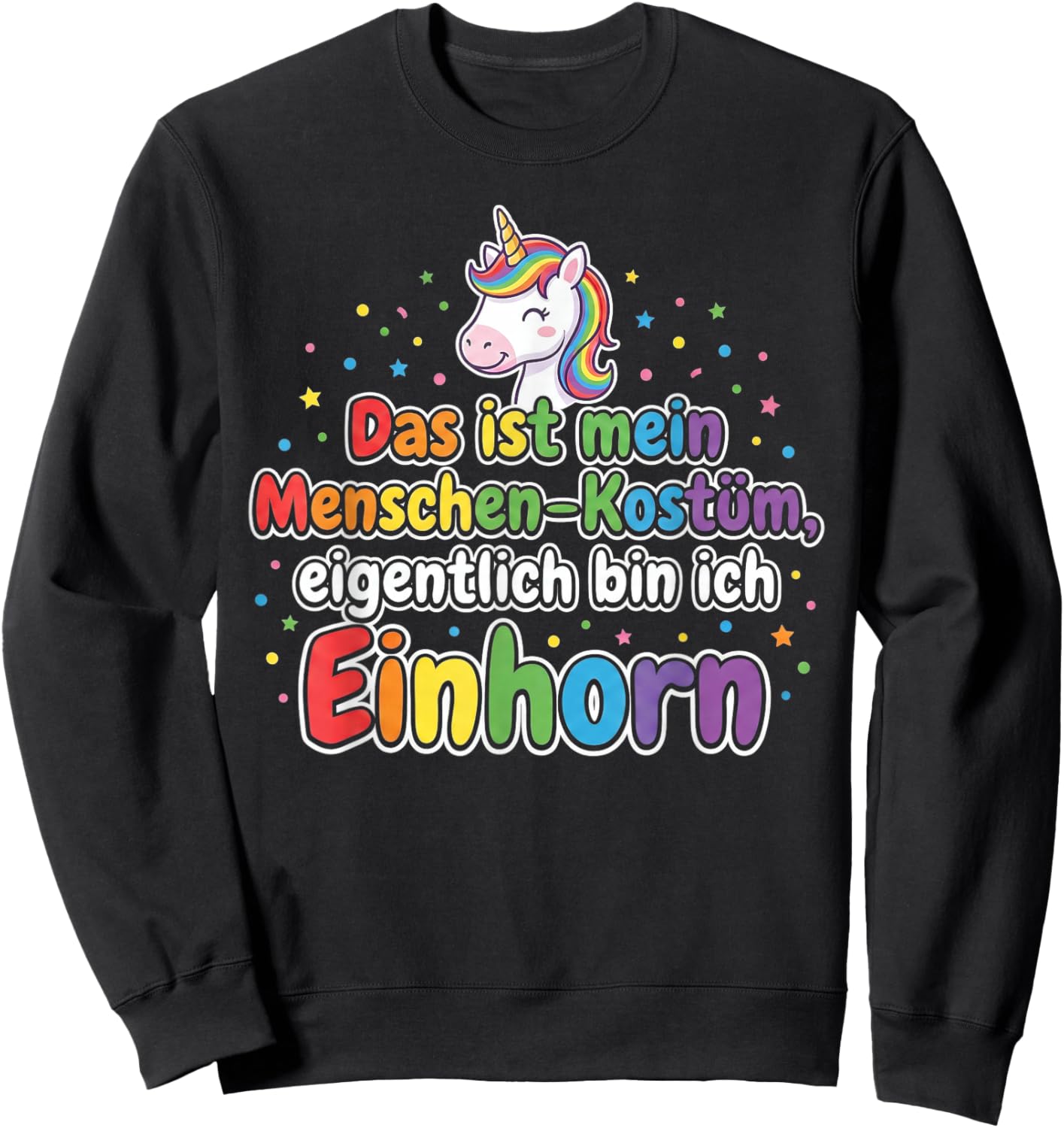 My People Costume Bin Unicorn for Carnival and Fancy Dress Sweatshirt - Sweatshirt | Black