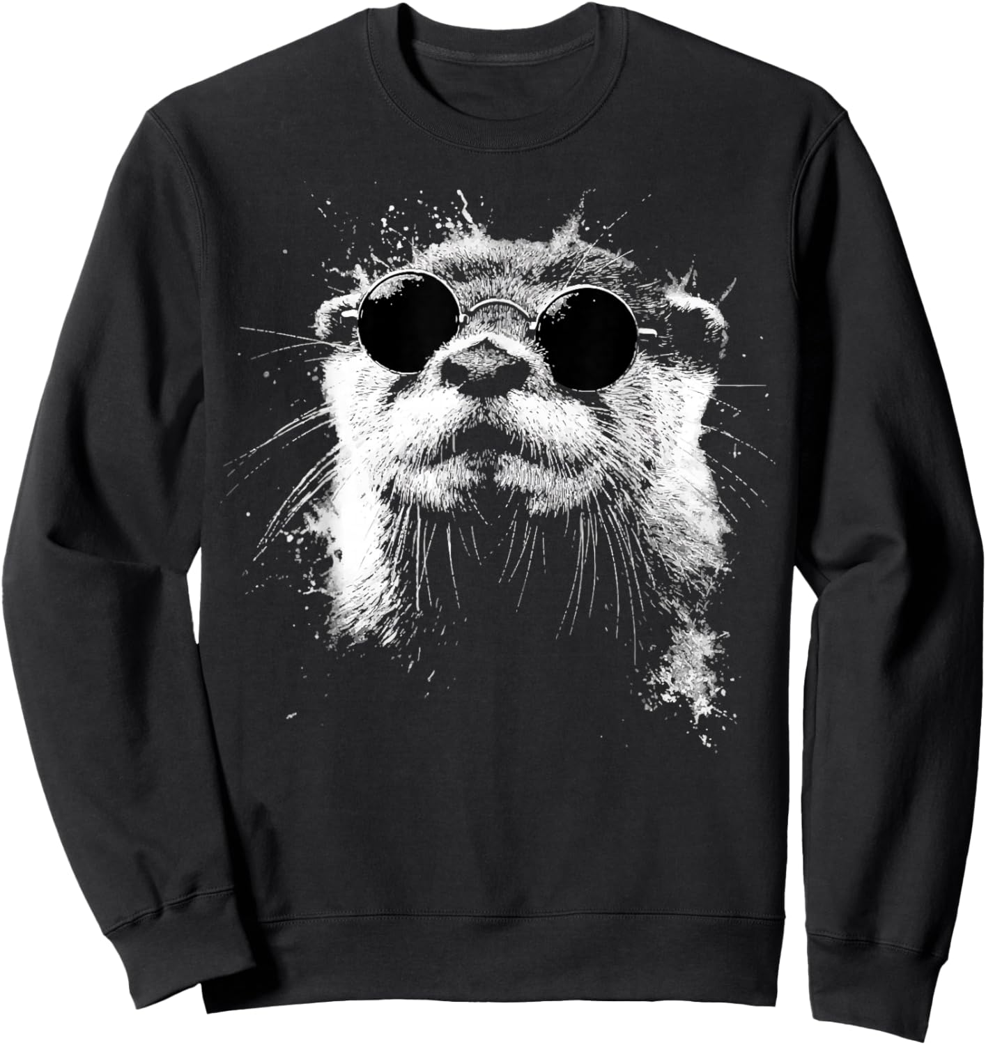 Lunettes de Soleil Style Grunge Hipster Loutre Sweatshirt - Sweatshirt | Black
