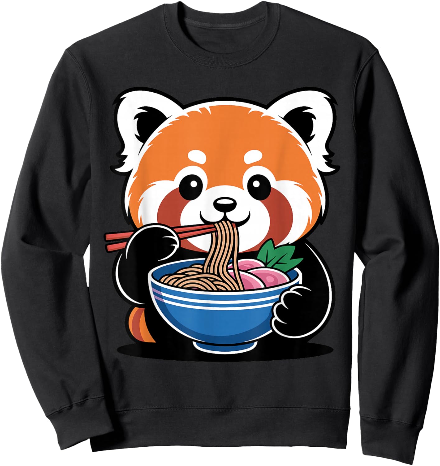 Cute Red Panda Design Women Kids Red Panda Lovers Sweatshirt - Sweatshirt | Black