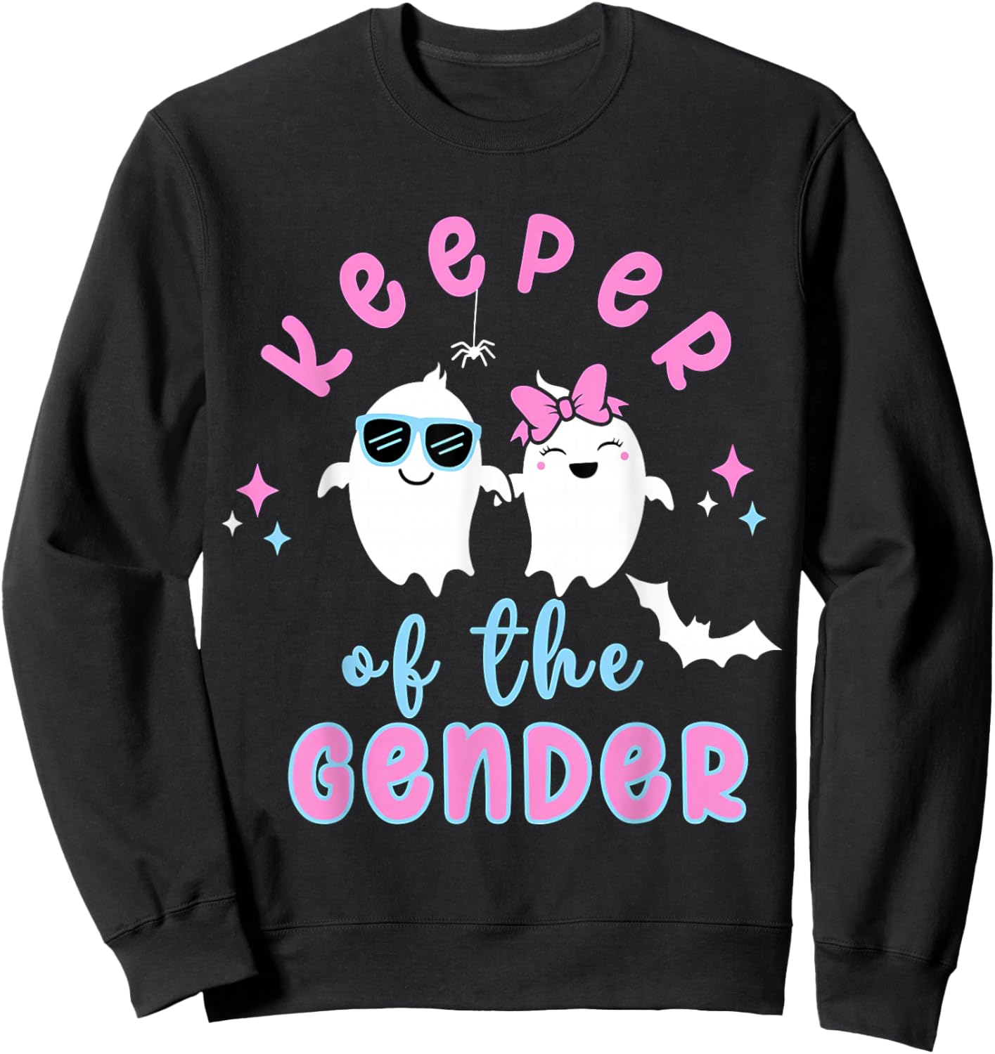 Keeper of The Gender Reveal Halloween Pregnancy Announcement Sweatshirt - Sweatshirt | Black
