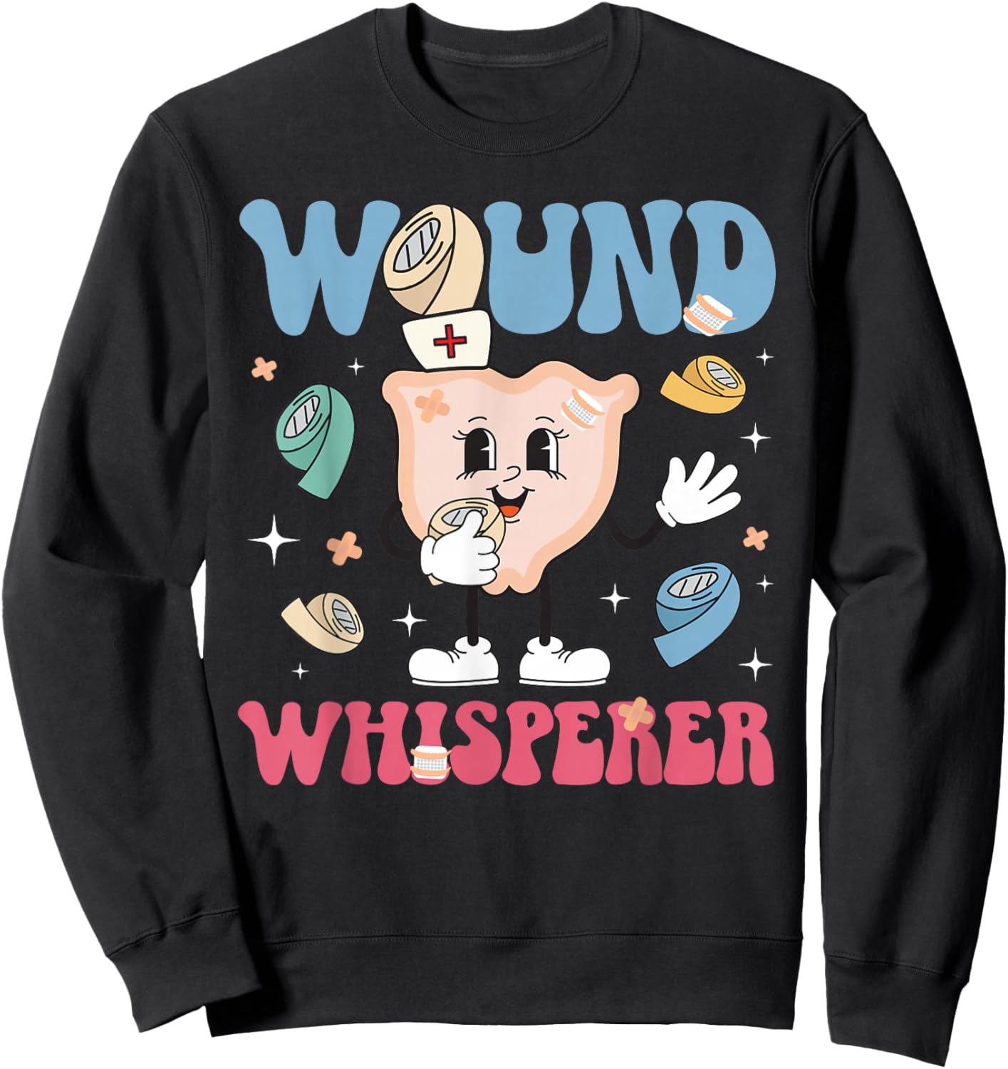 Wound Whisperer Wound Care Nurse Wound Nurse Sweatshirt - Sweatshirt | Black