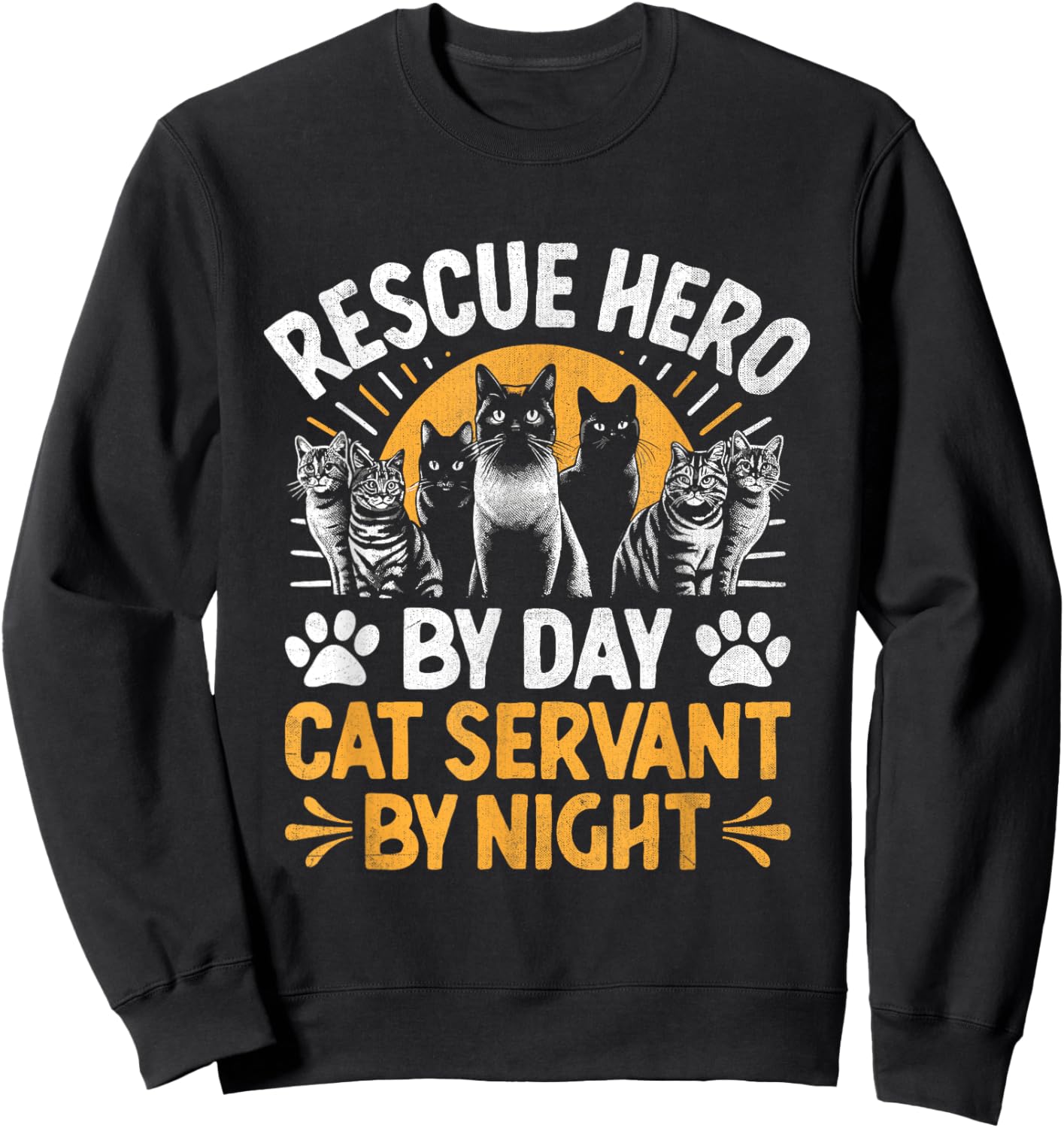 Funny Animal Shelter Volunteer Pet Dog Cat Rescue Supporter Women Sweatshirt - Sweatshirt | Black