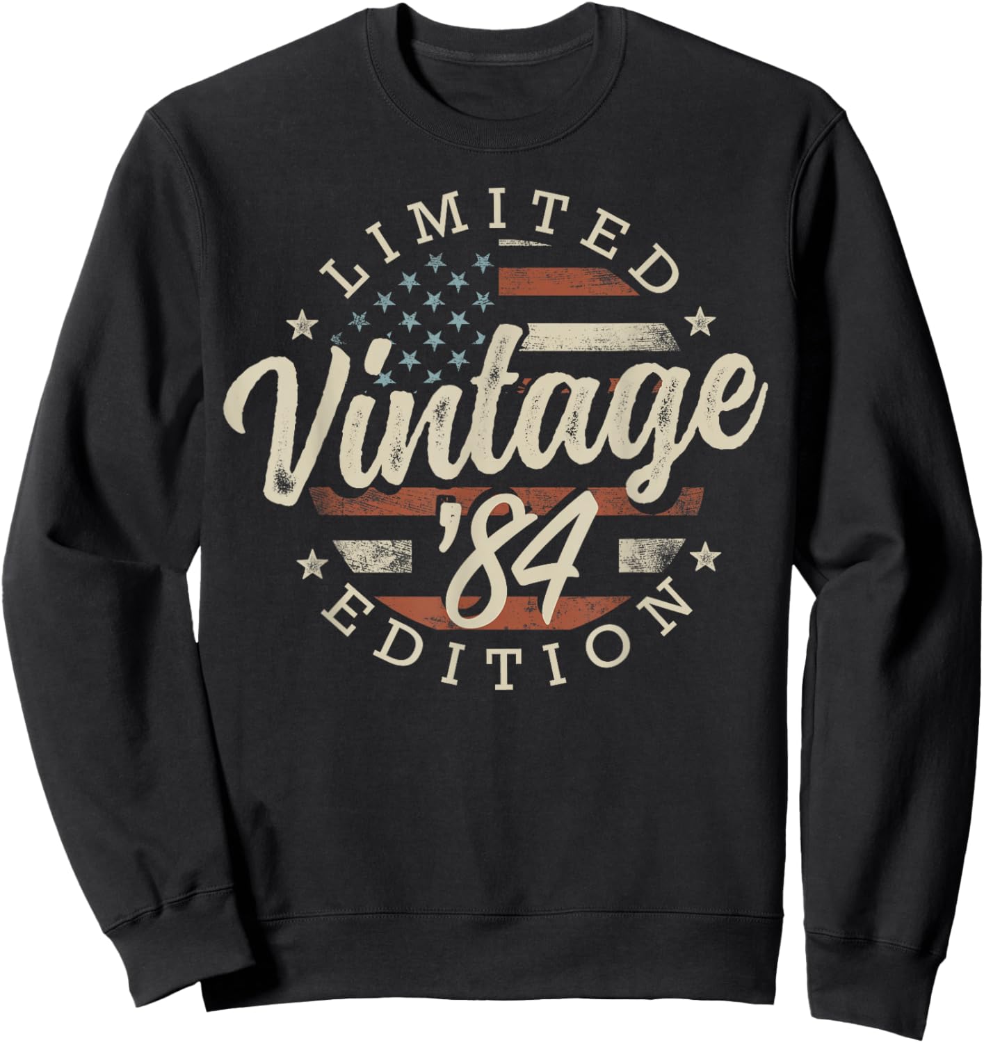 Vintage 1984 Limited Edition USA Flag 42nd Birthday Sweatshirt - Sweatshirt | Black