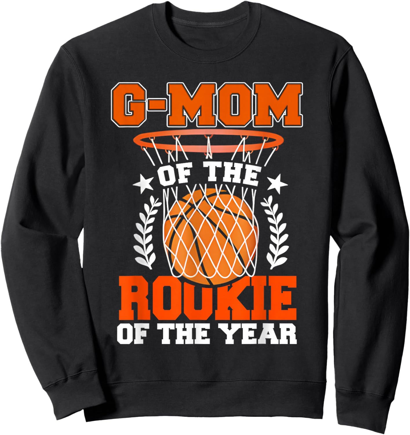 G Mom of Rookie 1st Basketball Bday Theme Matching Sweatshirt - Sweatshirt | Black