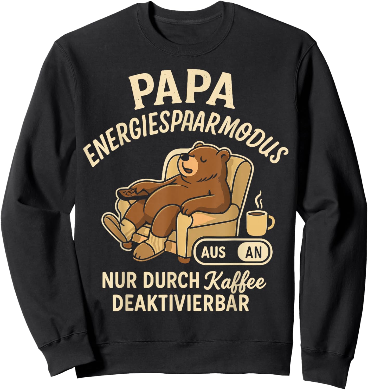 Papa Geschenk Papa Vatertag Shirt Herren Lustig Papa Sweatshirt - Sweatshirt | Black