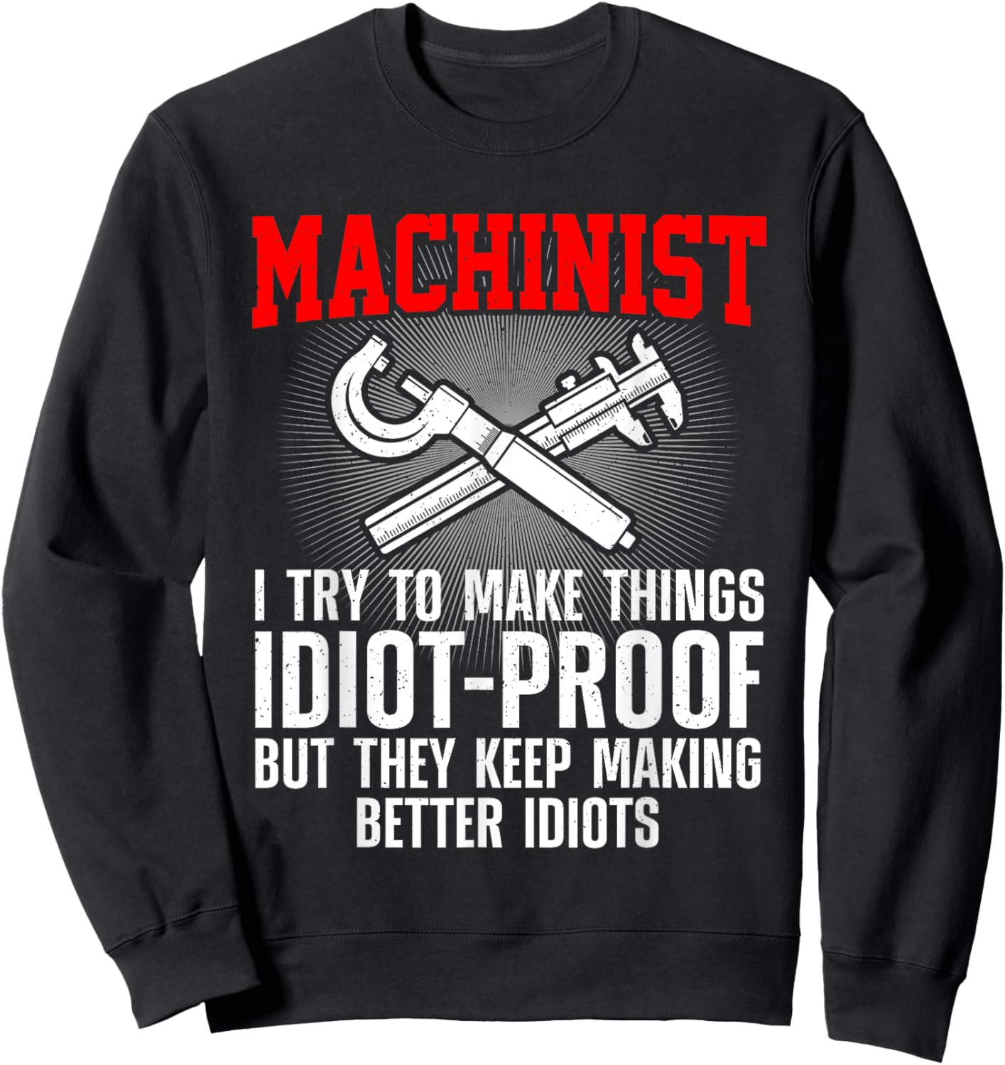 Machinist Art Dad CNC Machine Operator Machinist Sweatshirt - Sweatshirt | Black
