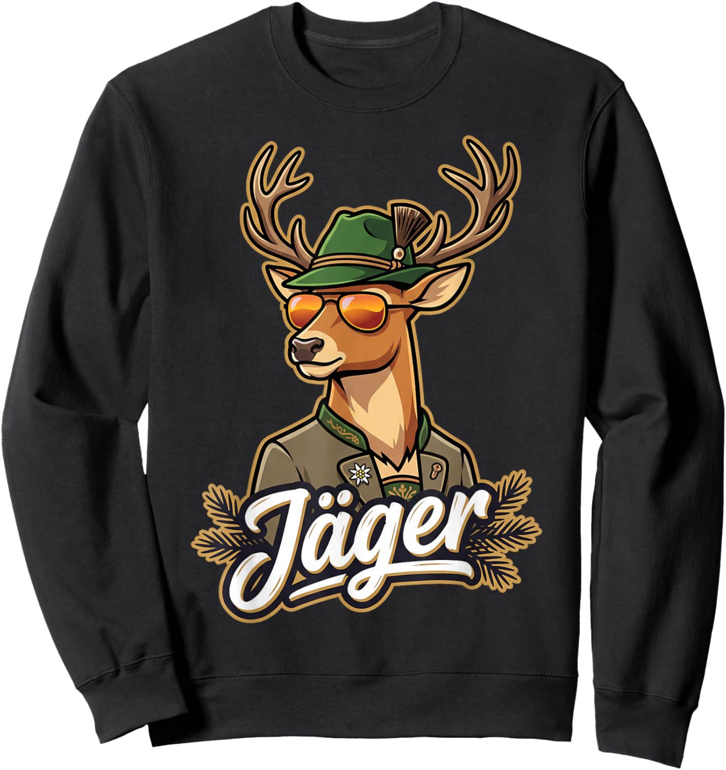 Hunter Costume , Hunter Costume, Fancy Dress Costume Sweatshirt - Sweatshirt | Black