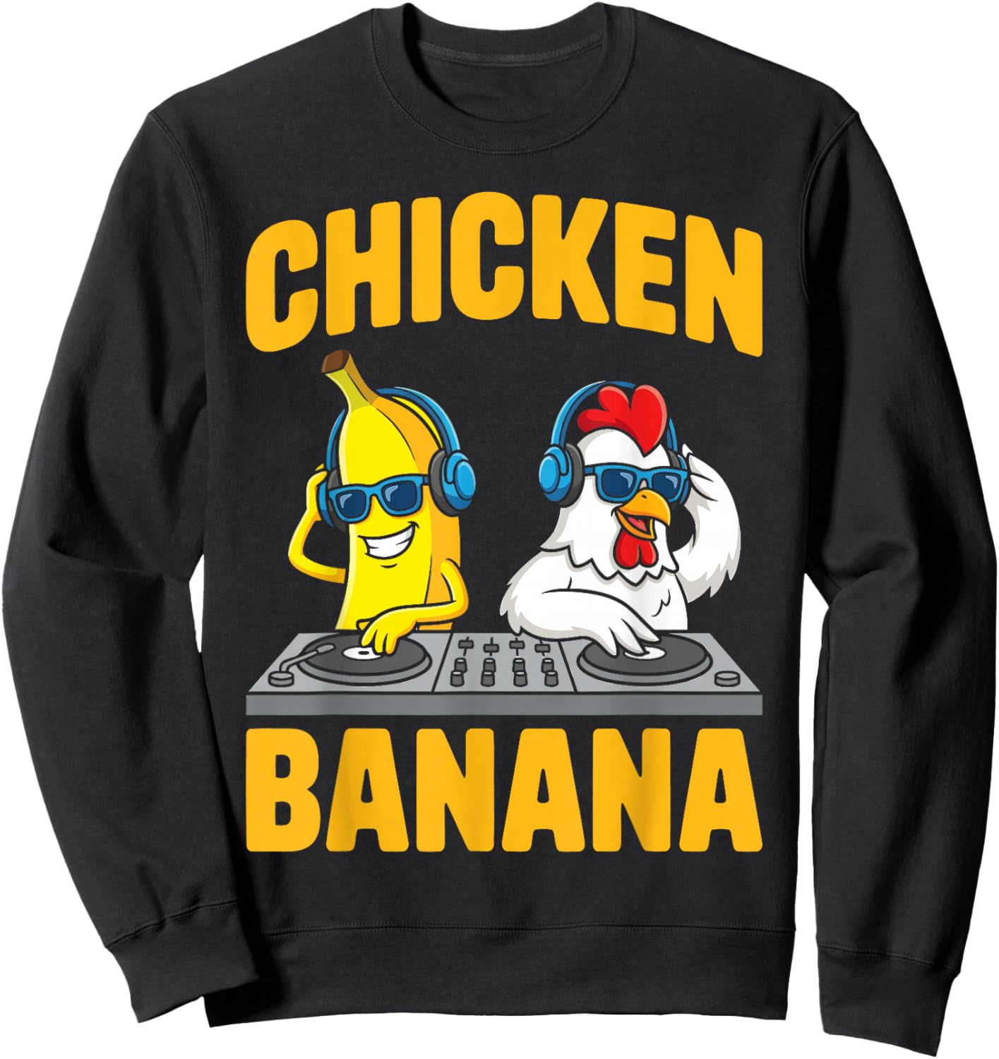 Funny Chicken Banana Sweatshirt - Sweatshirt | Black