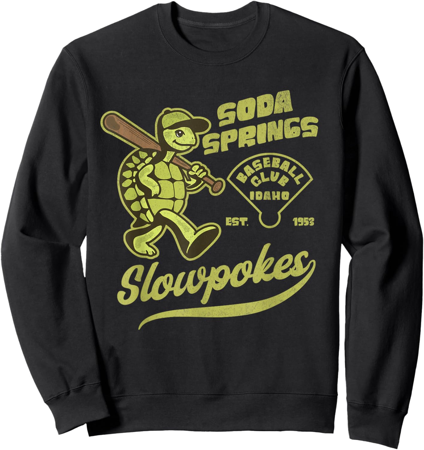 Soda Springs Slowpokes Retro Minor League Baseball Club 1953 Sweatshirt - Sweatshirt | Black