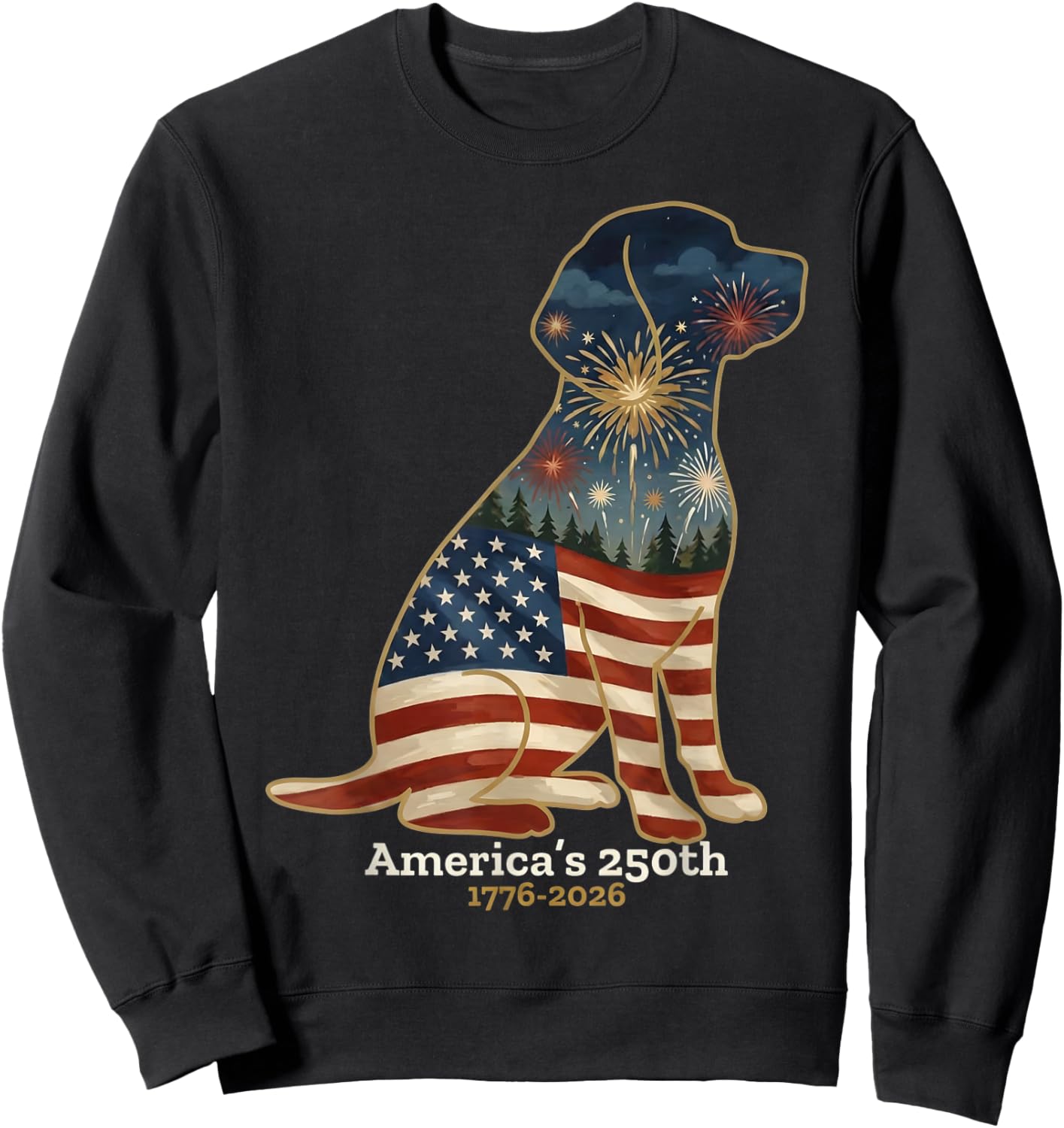 Beagle America's 250th Anniversary 4th of July Sweatshirt - Sweatshirt | Black