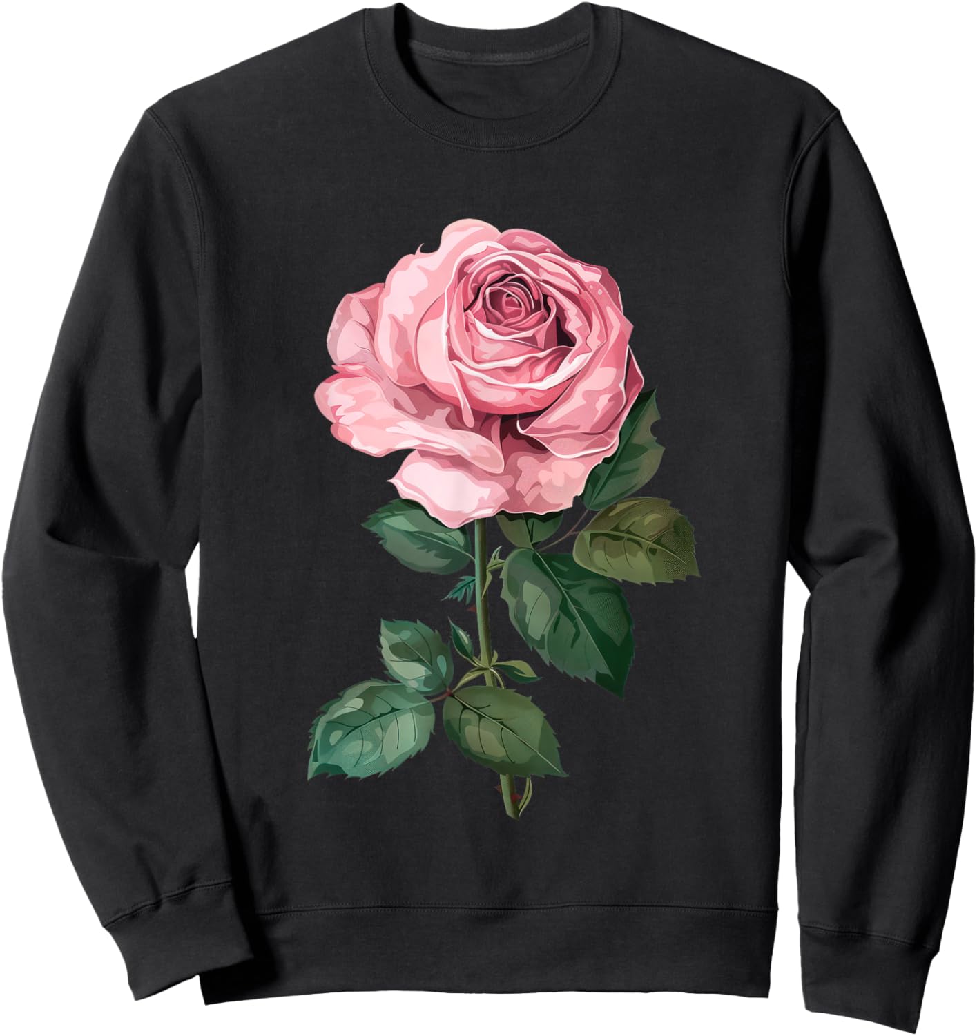 199 Flowers Rose Graphic , Small, Black Sweatshirt - Sweatshirt | Black
