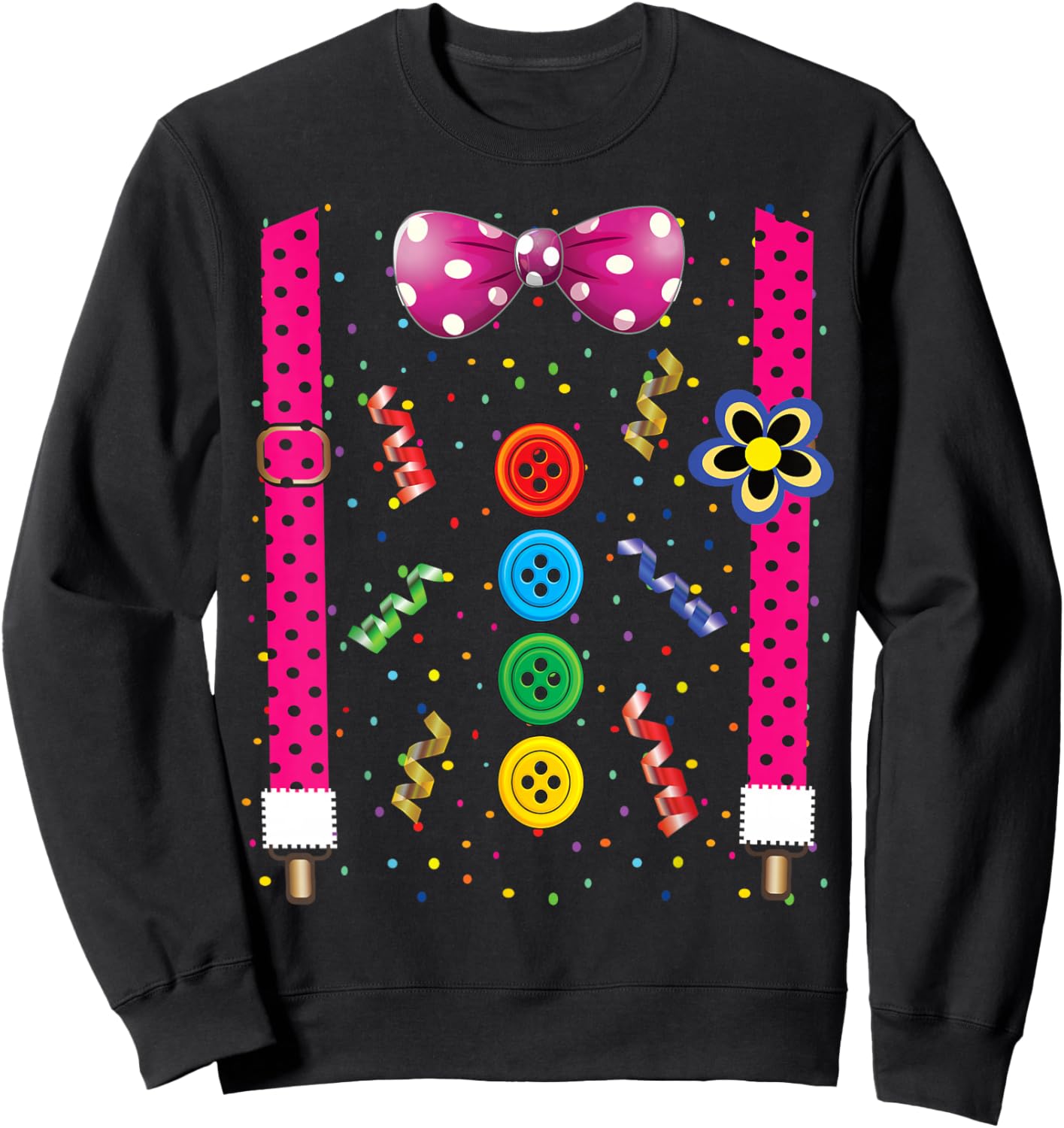 Costumes De Clown Drôles pour Enfants, Costume De Carnaval Sweatshirt - Sweatshirt | Black