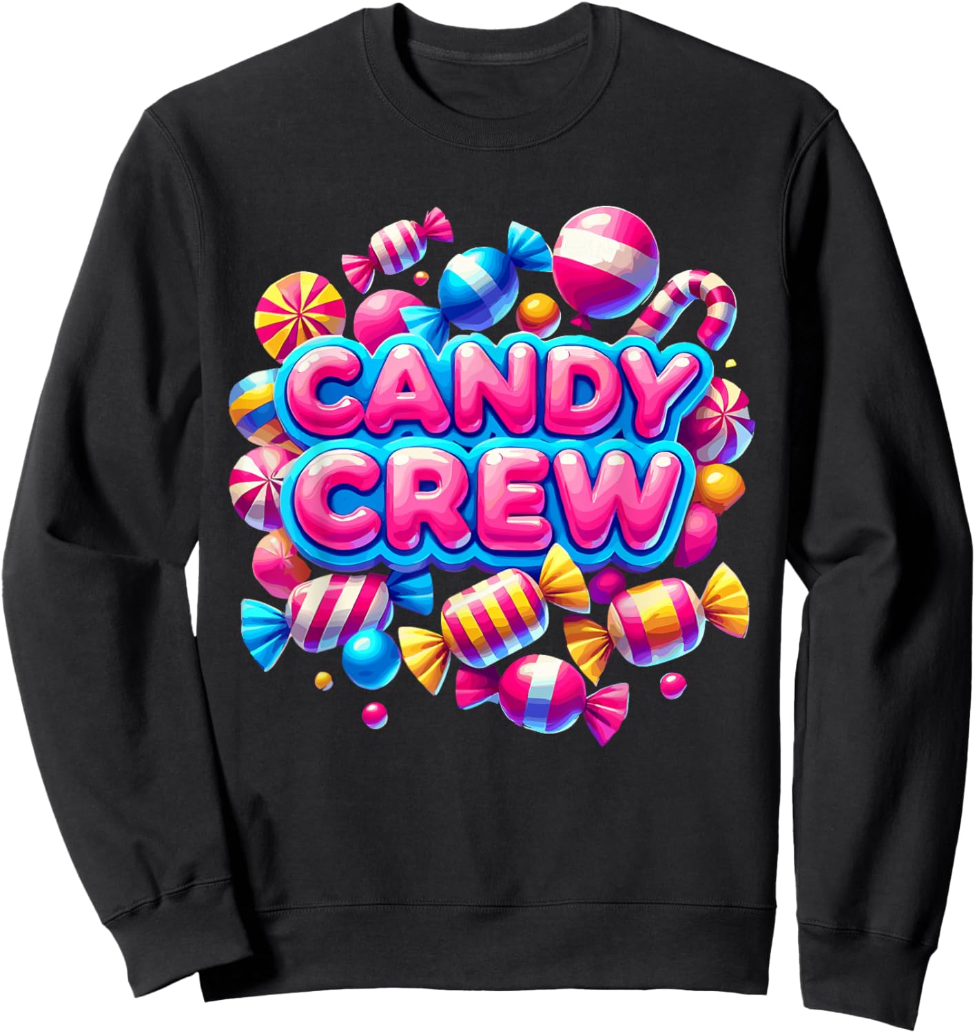 Cute Halloween Candy Crew, Candyland Sour Patch Sweatshirt - Sweatshirt | Black