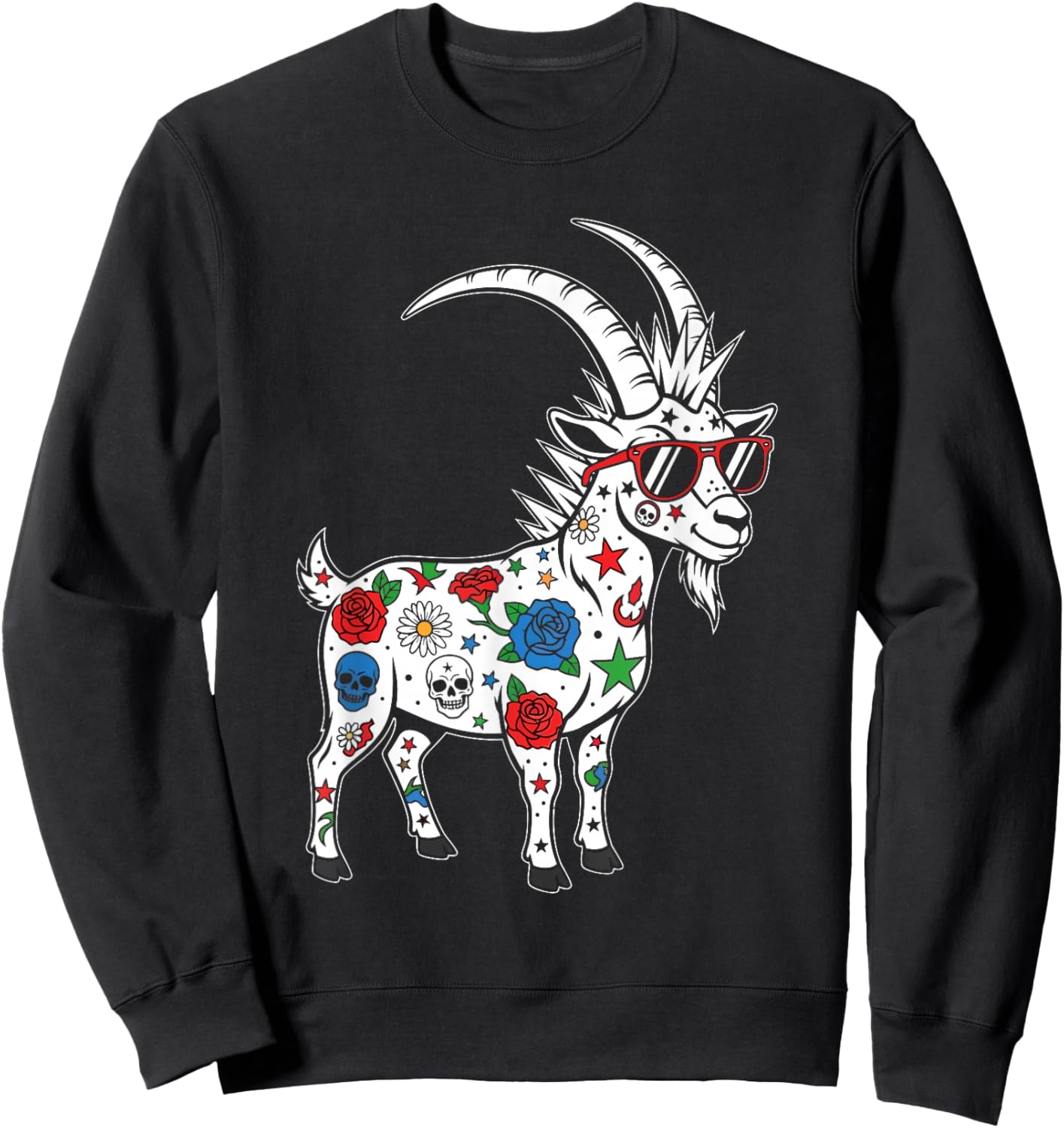 Punk Goat Punk Rocker for Toddlers Boys Kids Boys Design Sweatshirt - Sweatshirt | Black