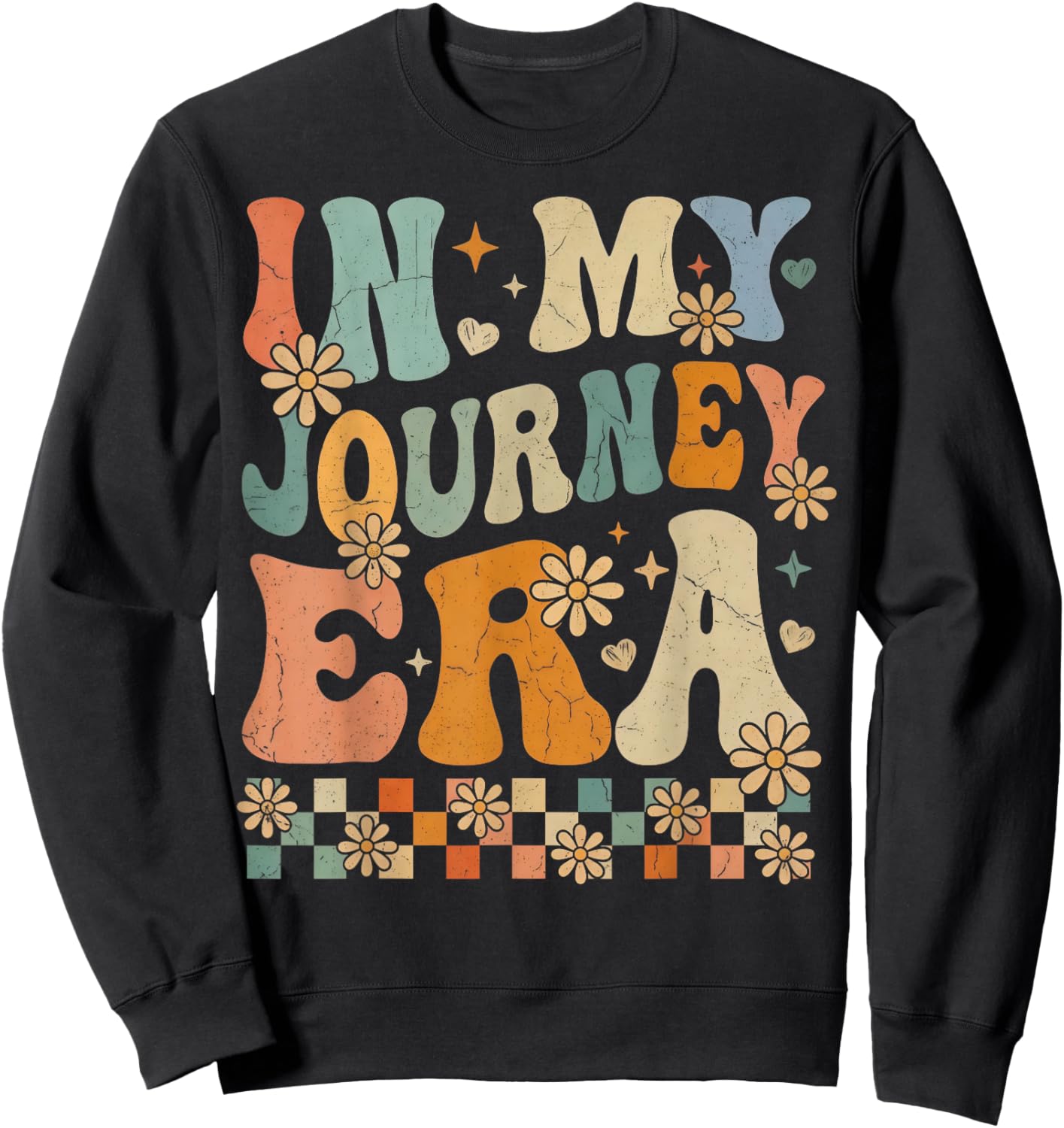 Vintage in My Journey Era Gifts Women Kids Sweatshirt - Sweatshirt | Black