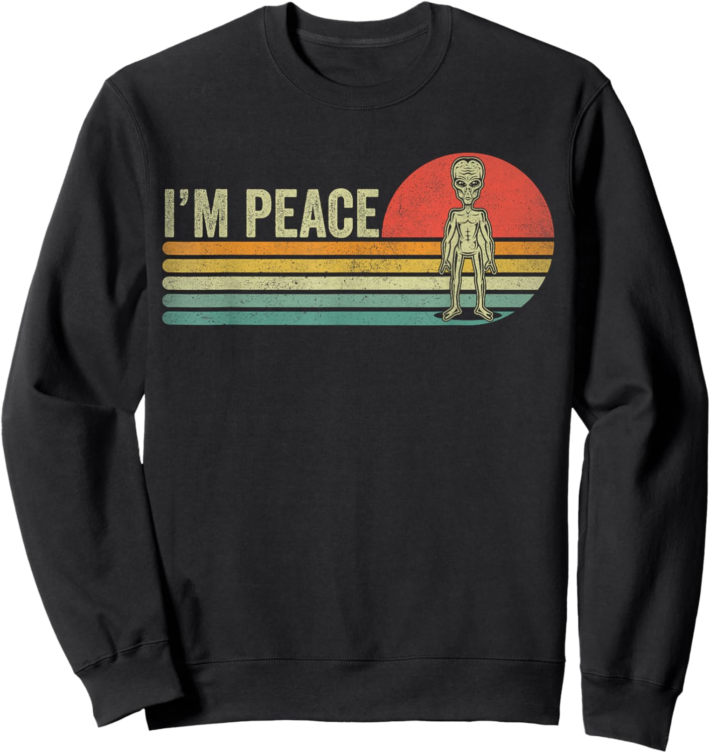 I Come In Peace im Peace Matching Couples Alien Sweatshirt - Sweatshirt | Black