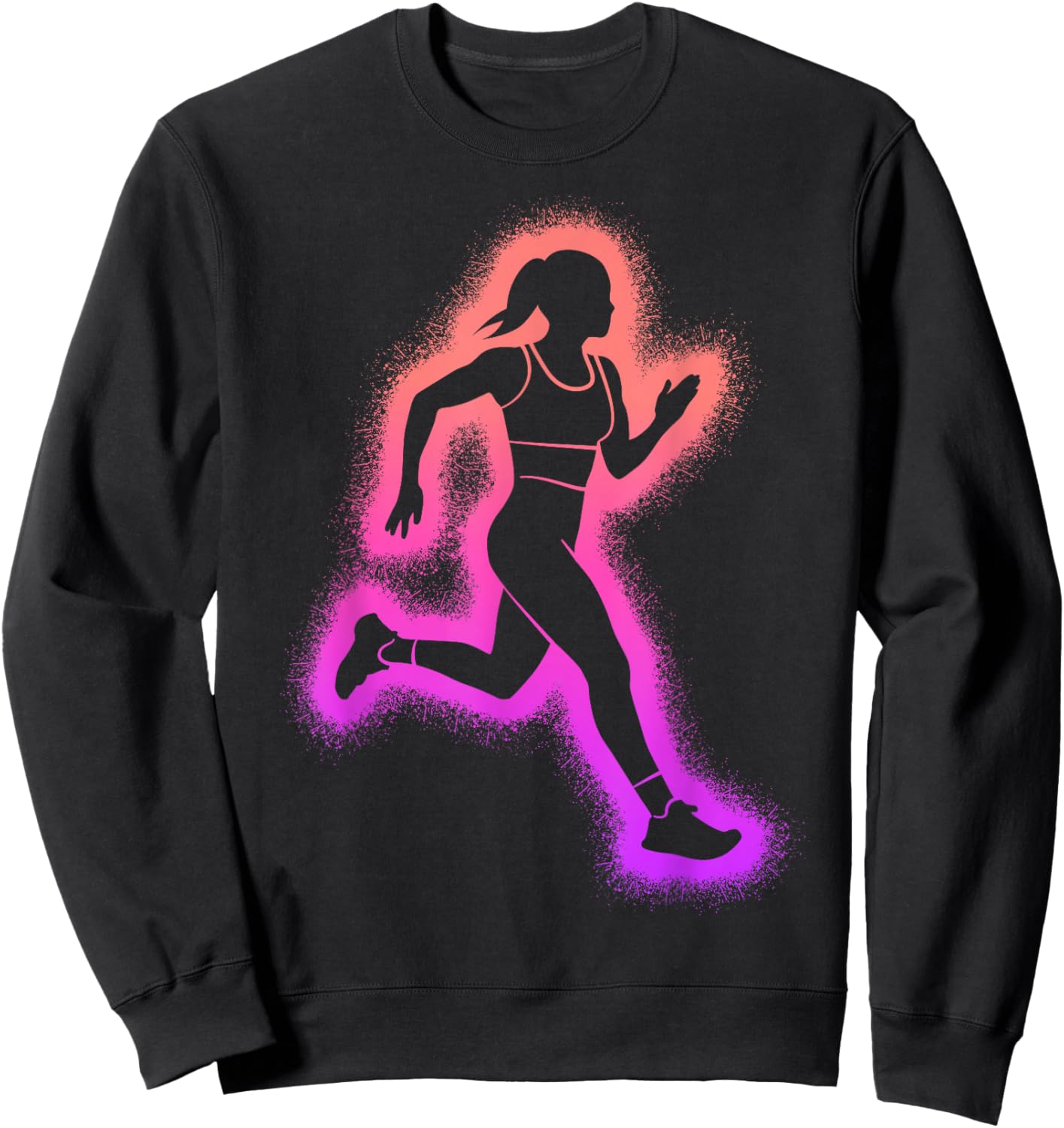 Running, Jogging, Kids, Ladies, Girls, Runners Sweatshirt - Sweatshirt | Black