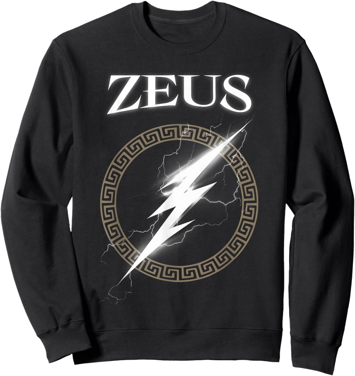 Zeus Greek God Symbol Sweatshirt - Sweatshirt | Black