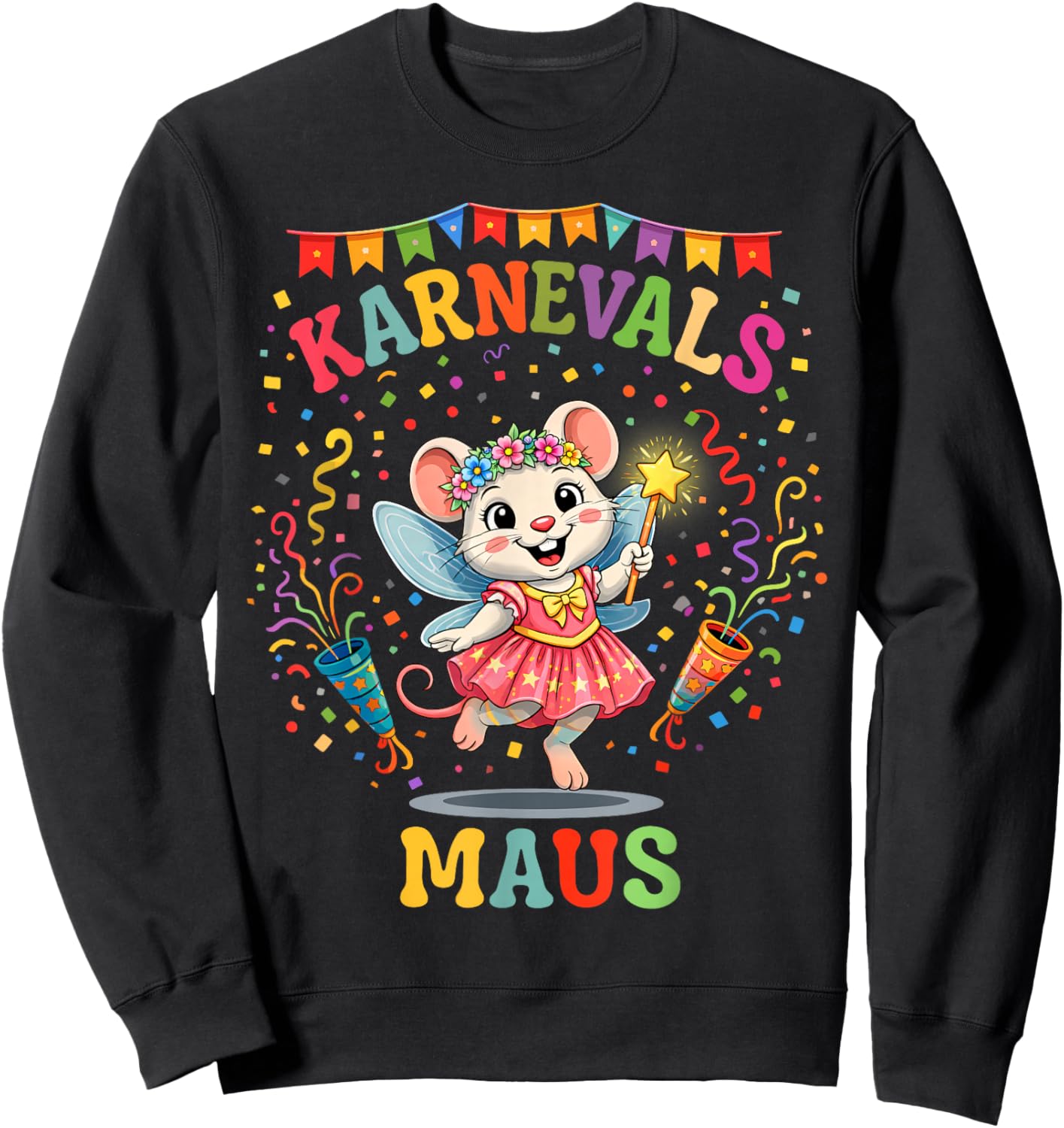 Carnival Costume Cute Carnival Mouse Fancy Dress Carnival Sweatshirt - Sweatshirt | Black