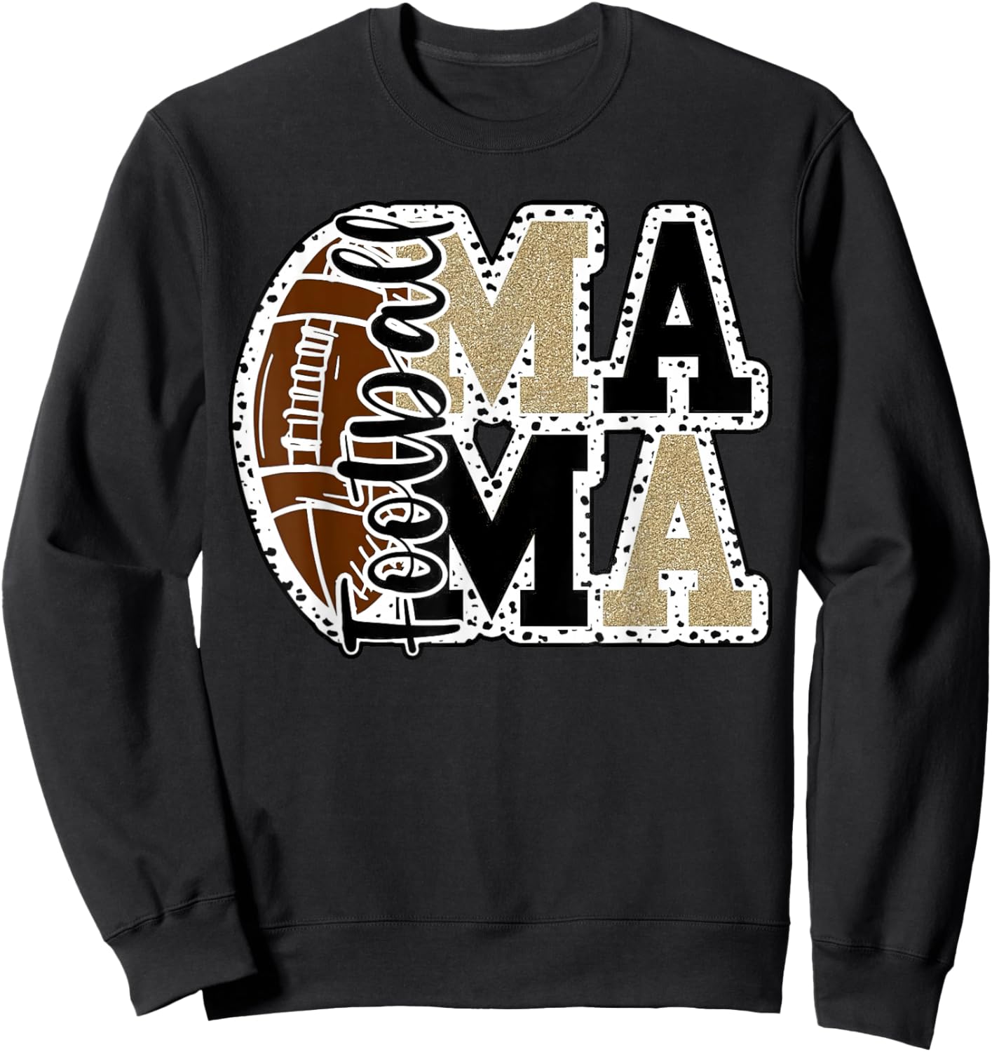 Football Mom, football mama, football player's mom Sweatshirt - Sweatshirt | Black
