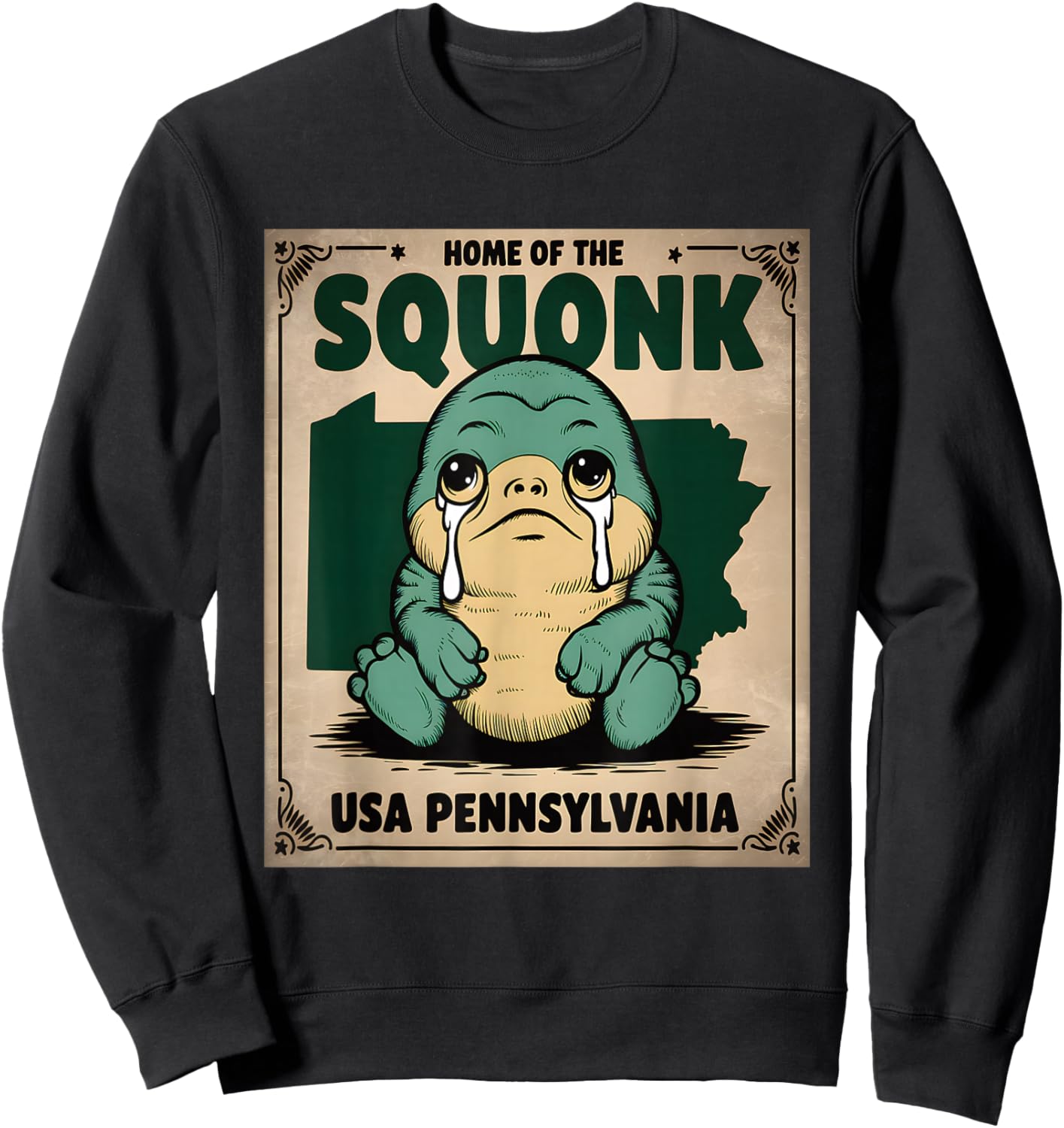 Squonk Cryptid Pensylvenia Sweatshirt - Sweatshirt | Black