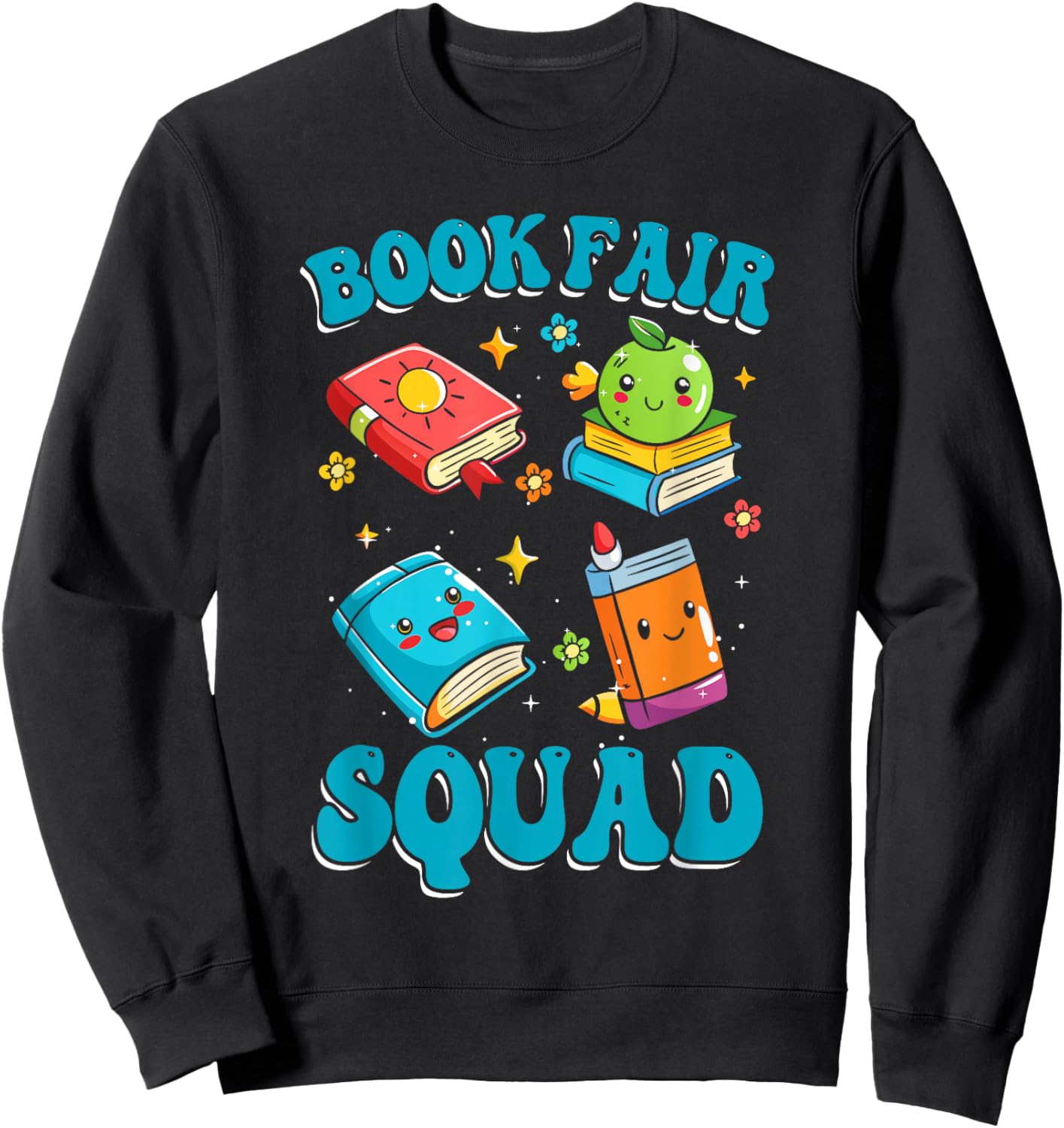 Book Fair Kids Bookworm Library Librarian Sweatshirt - Sweatshirt | Black