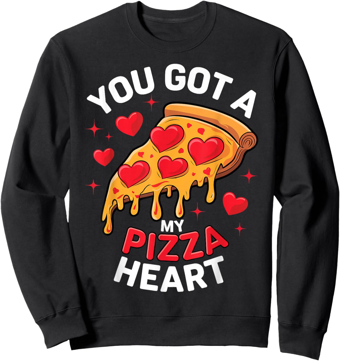 You Got my Pizza Heart Valentines Day Kids Sweatshirt - Sweatshirt | Black