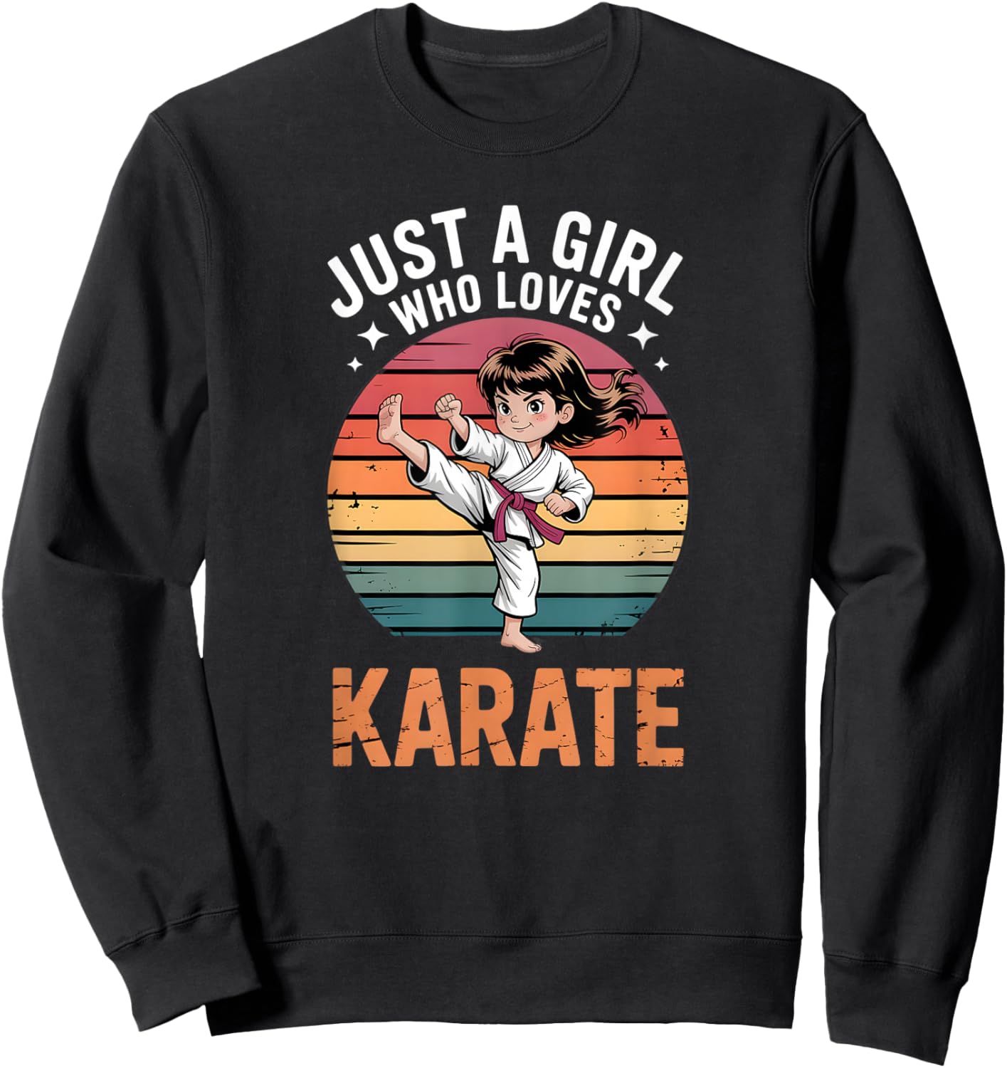 Girls Karate Sweatshirt - Sweatshirt | Black
