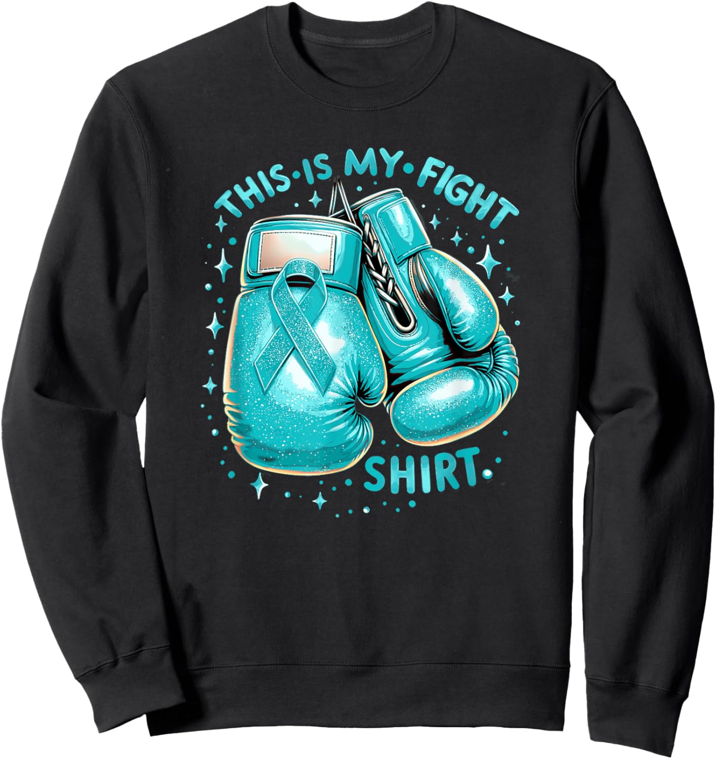 This Is My Fight Shirt Cervical Cancer Awareness Sweatshirt - Sweatshirt | Black
