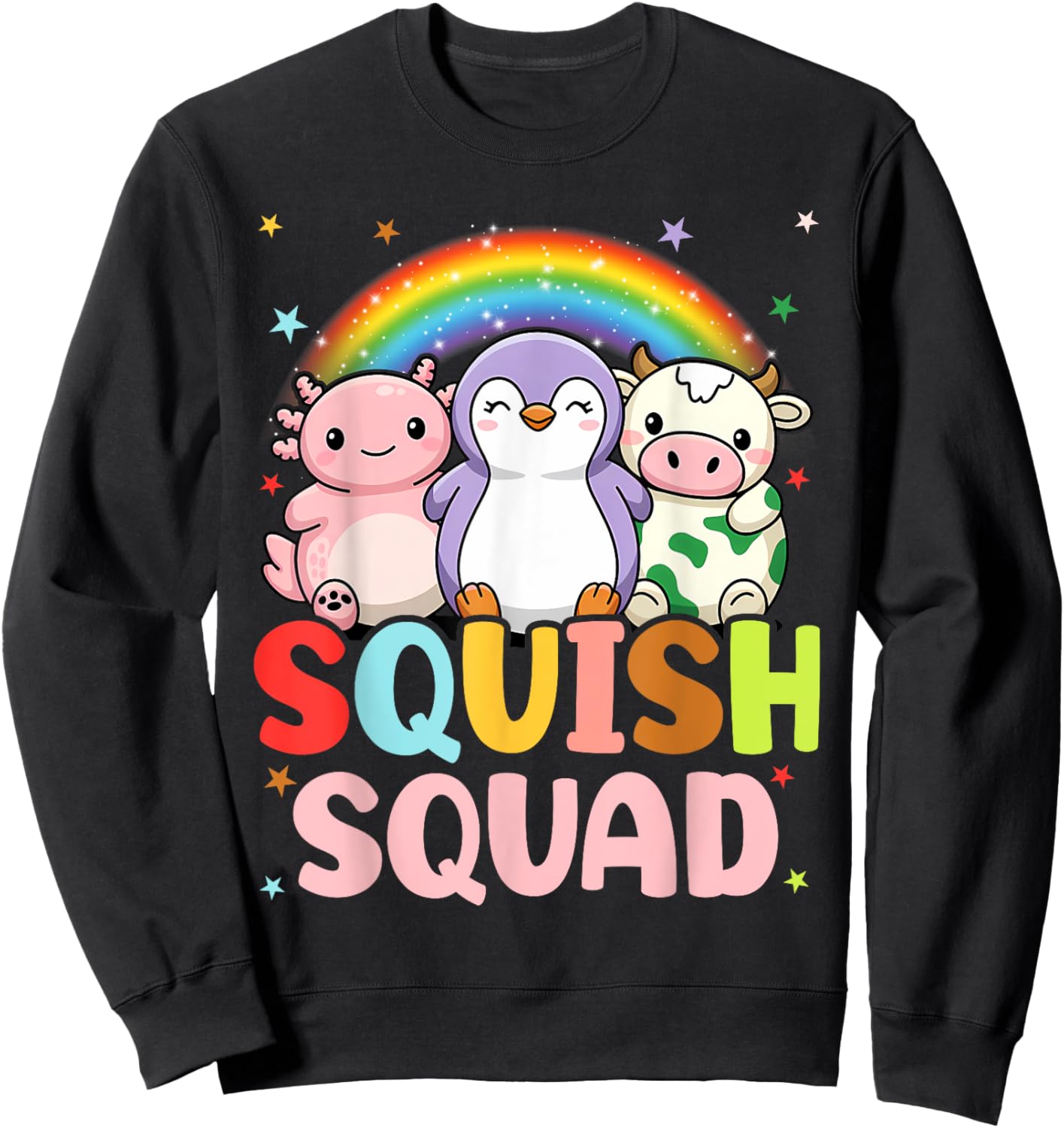 Squish Squad Mallow Lover Cute Birthday Sweatshirt - Sweatshirt | Black