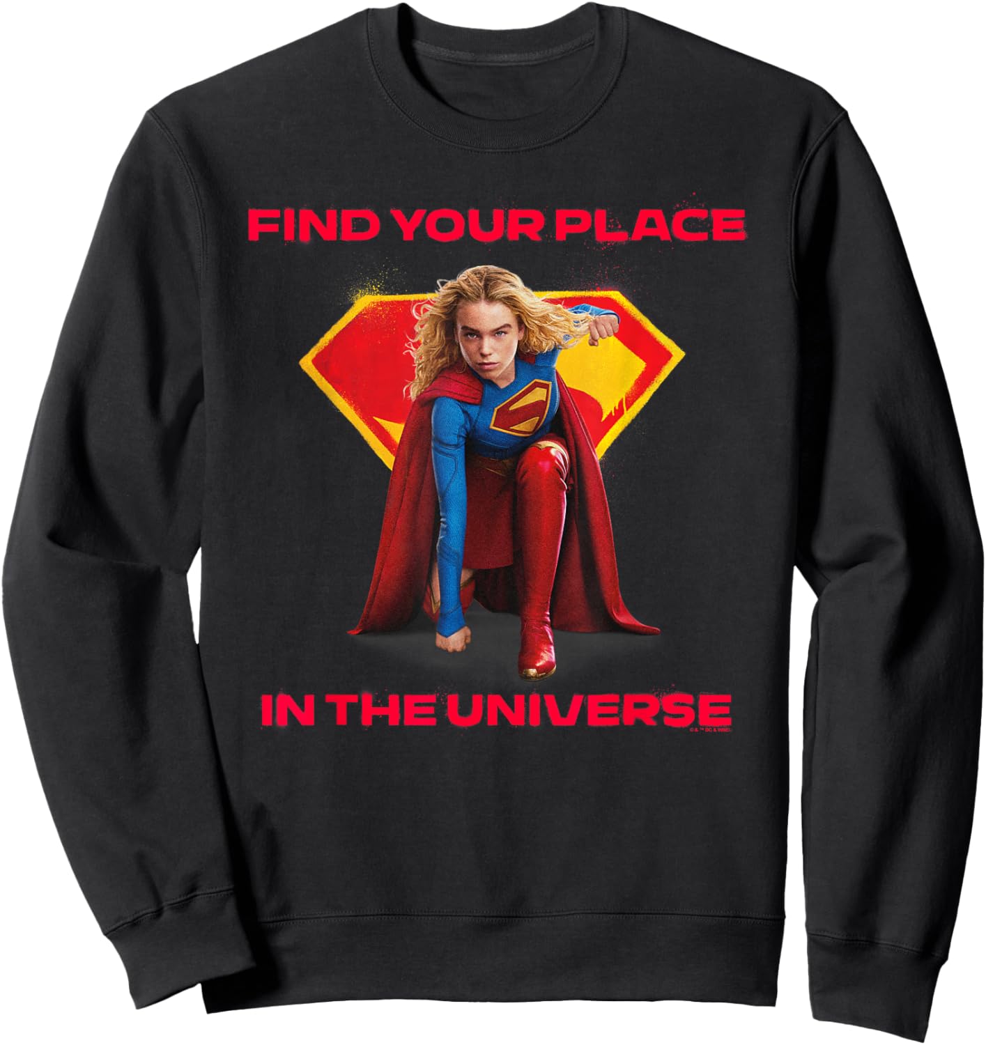 Supergirl 2026 Find Your Place Crouch Sweatshirt - Sweatshirt | Black