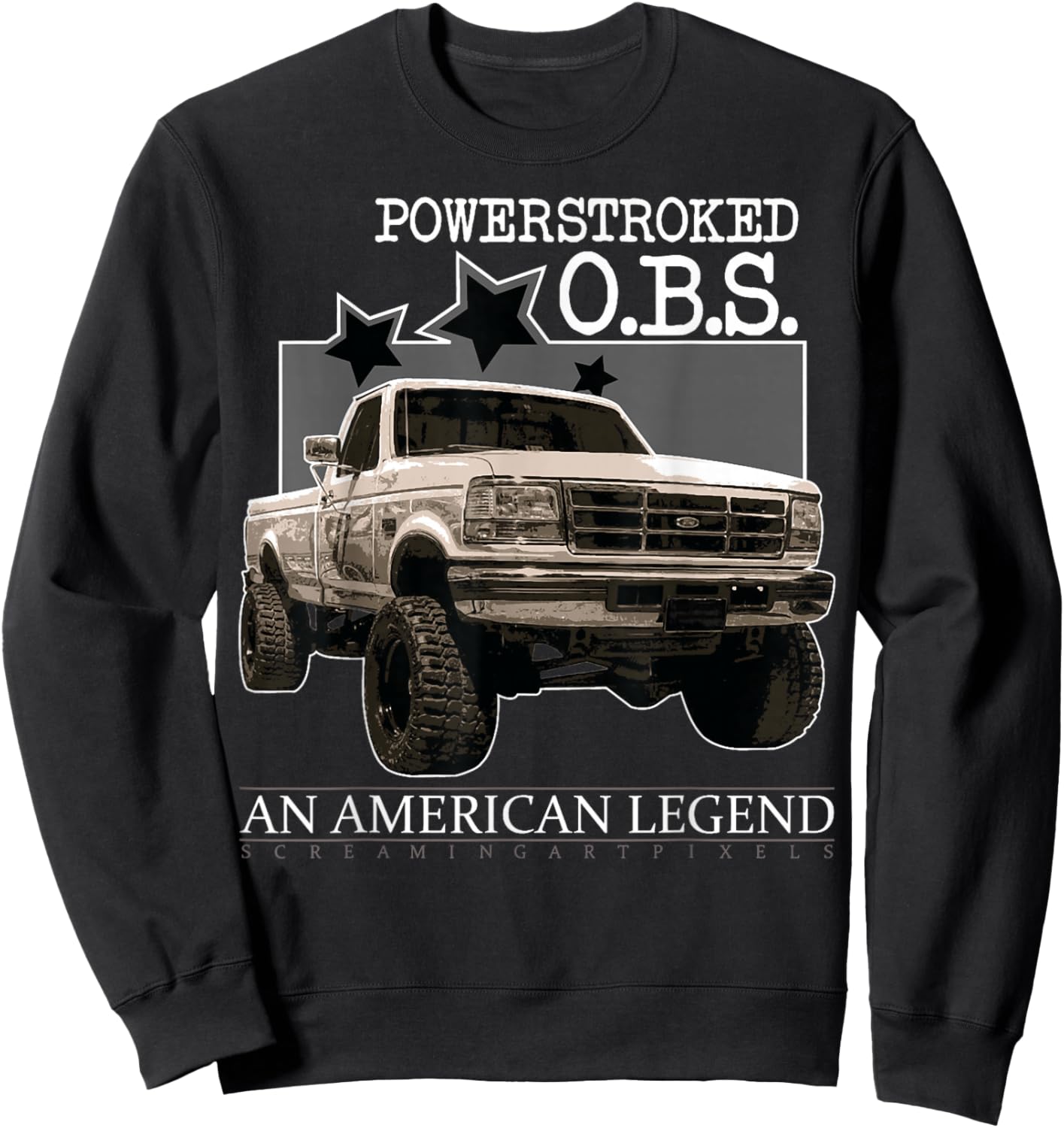 Powerstroke Obs F350 F250 F150 7.3 6.0 6.7 Sweatshirt - Sweatshirt | Black