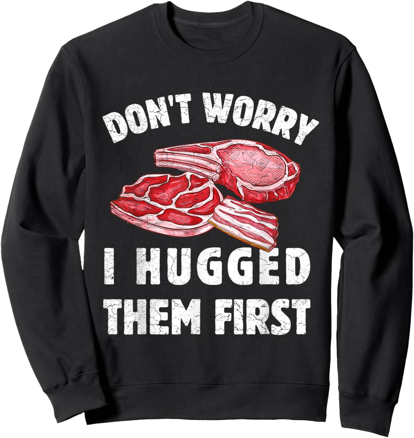 Funny Meat Cutter BBQ Butcher Sweatshirt - Sweatshirt | Black