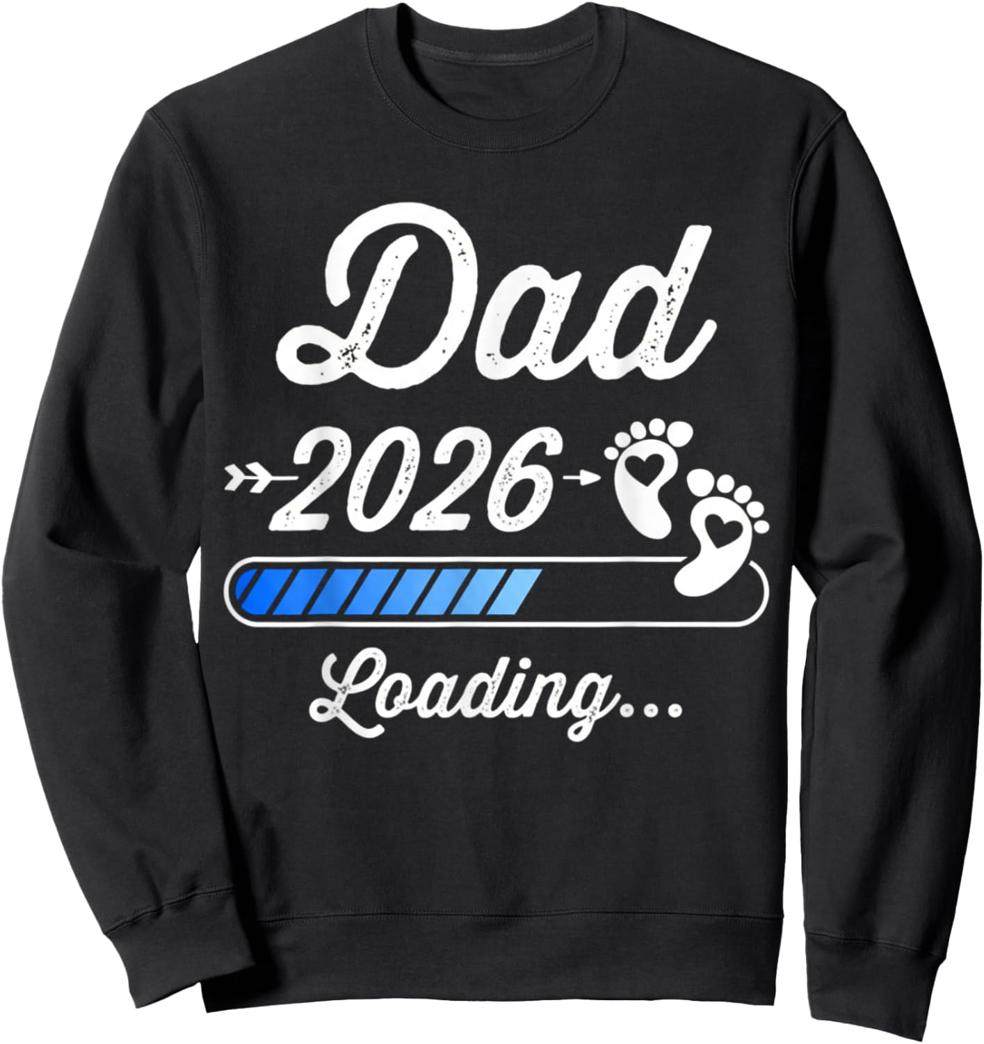 Papa 2026 Loading New Father Est 2026 First Time Daddy Sweatshirt - Sweatshirt | Black