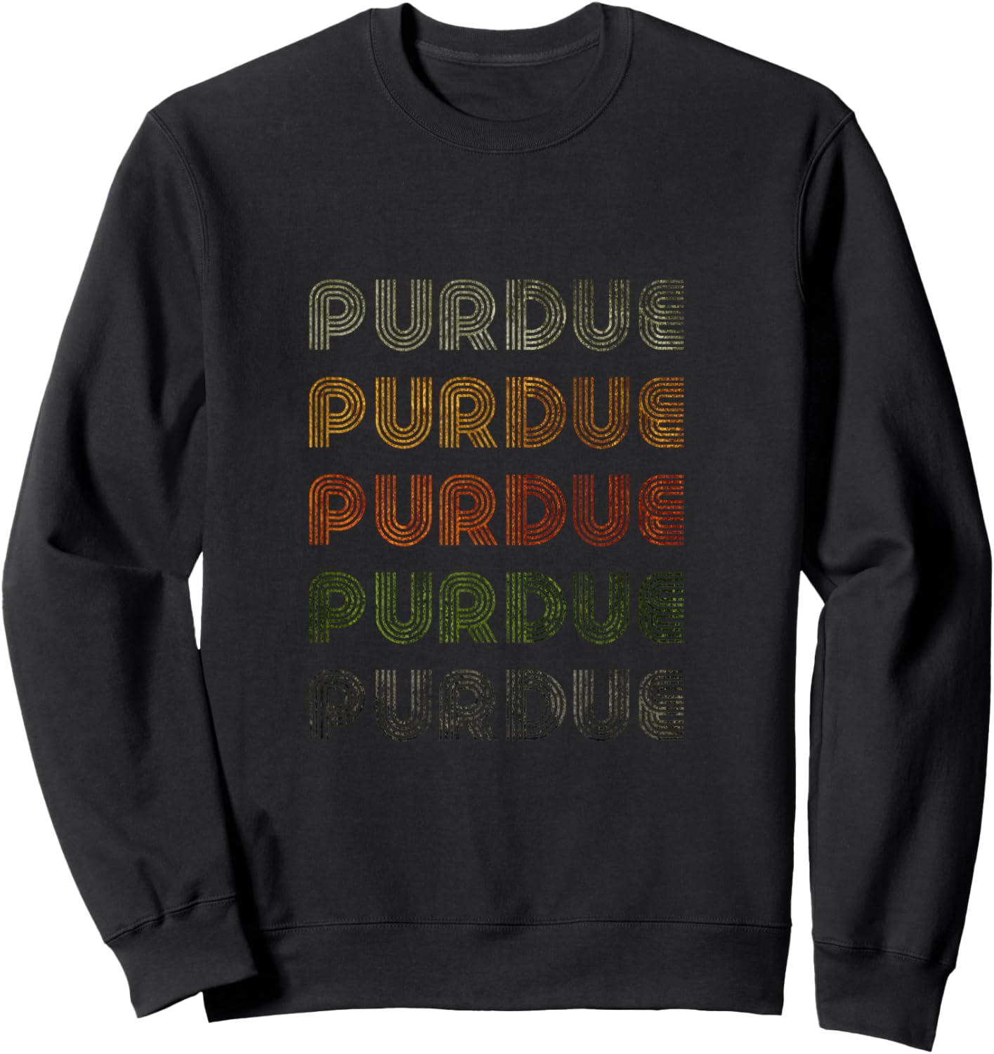 Love Heart Purdue Grunge Vintage Style Black Purdue Sweatshirt - Sweatshirt | Black