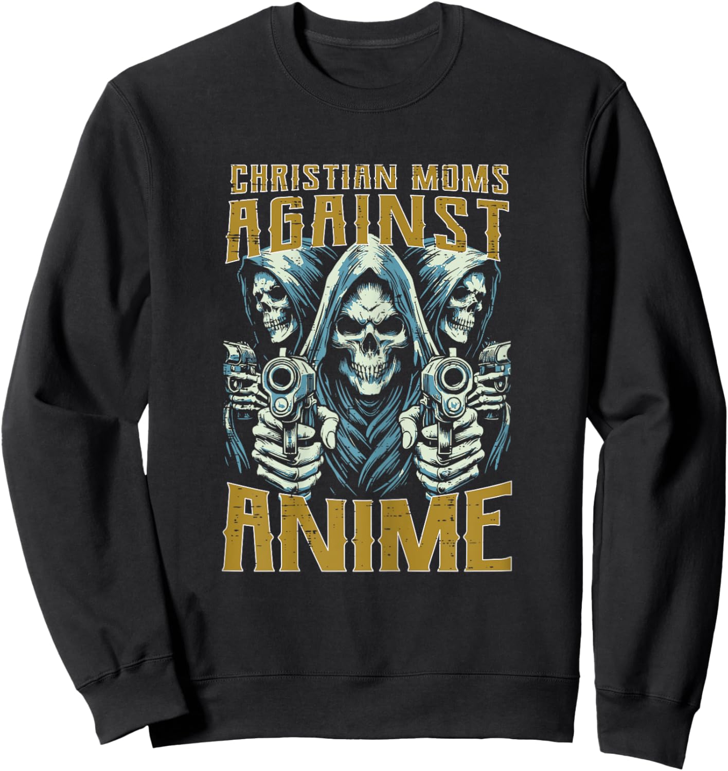 Christian Mom Against Anime Funny Bootleg Cringe Mama Women Sweatshirt - Sweatshirt | Black
