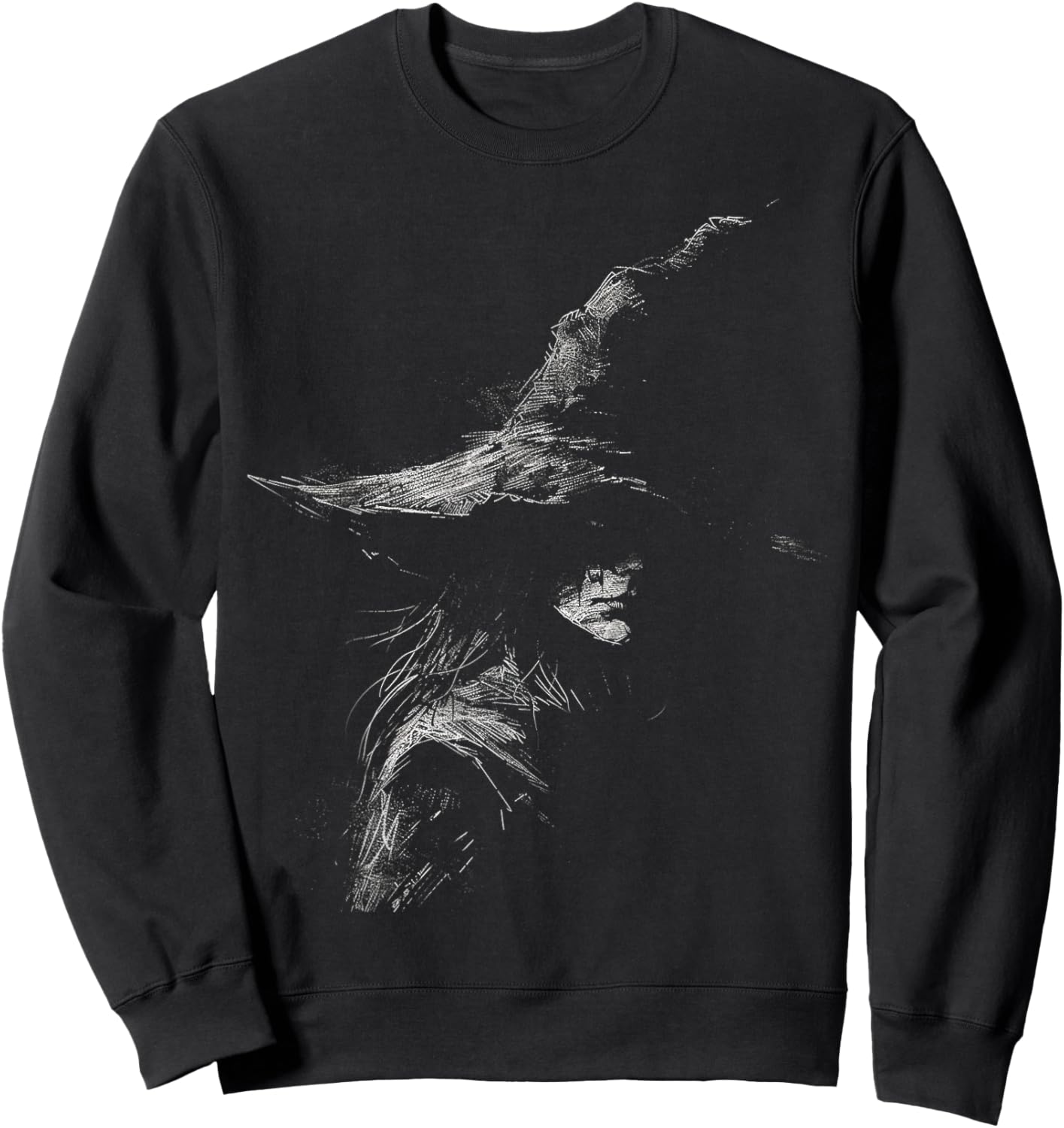 Witch Costume Halloween Spooky Art Witch Sweatshirt - Sweatshirt | Black
