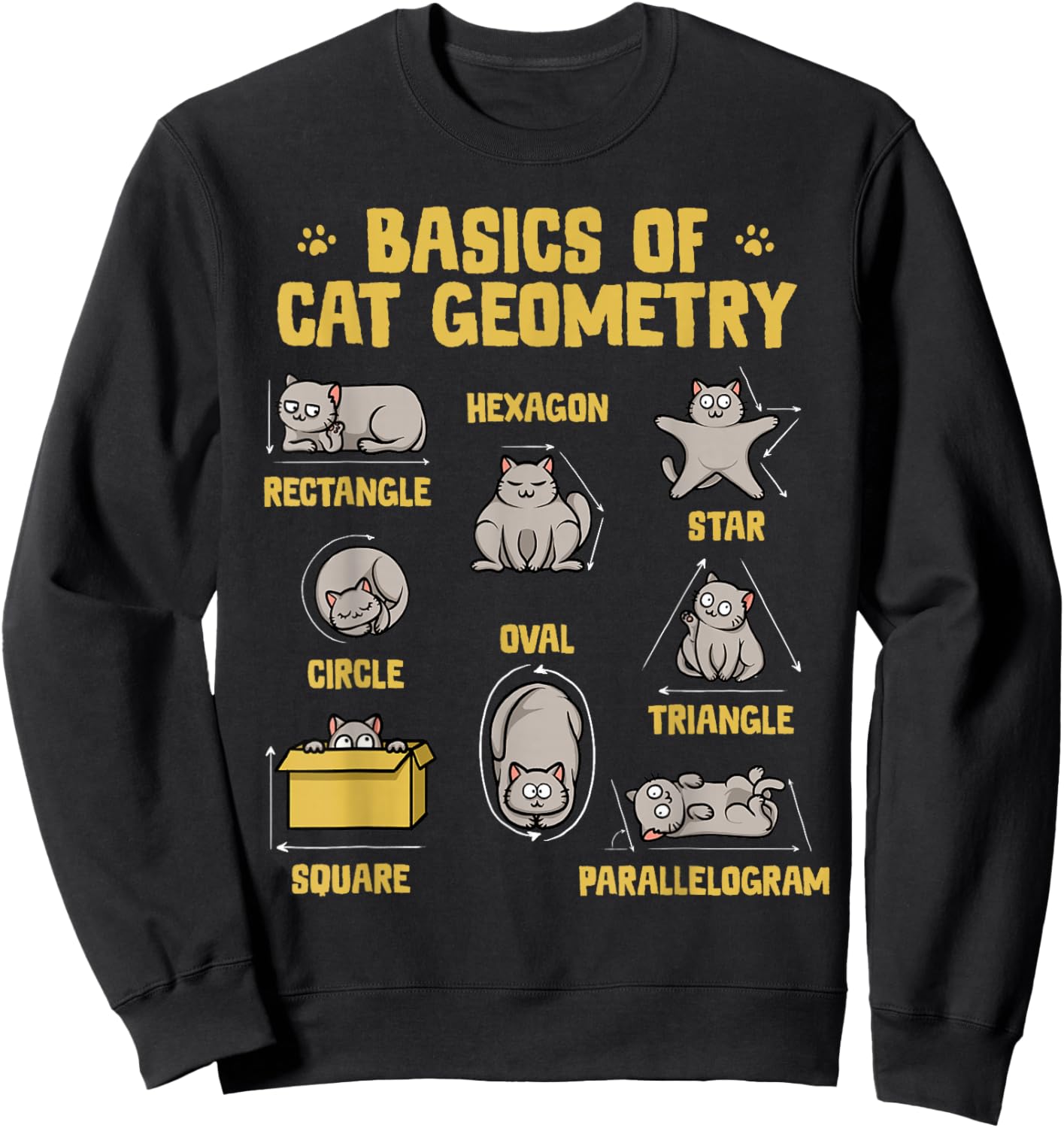 Amusant pour Chat - Géométrie - Mathématiques - Mathématiques - Propriétaire de Chat Sweatshirt - Sweatshirt | Black