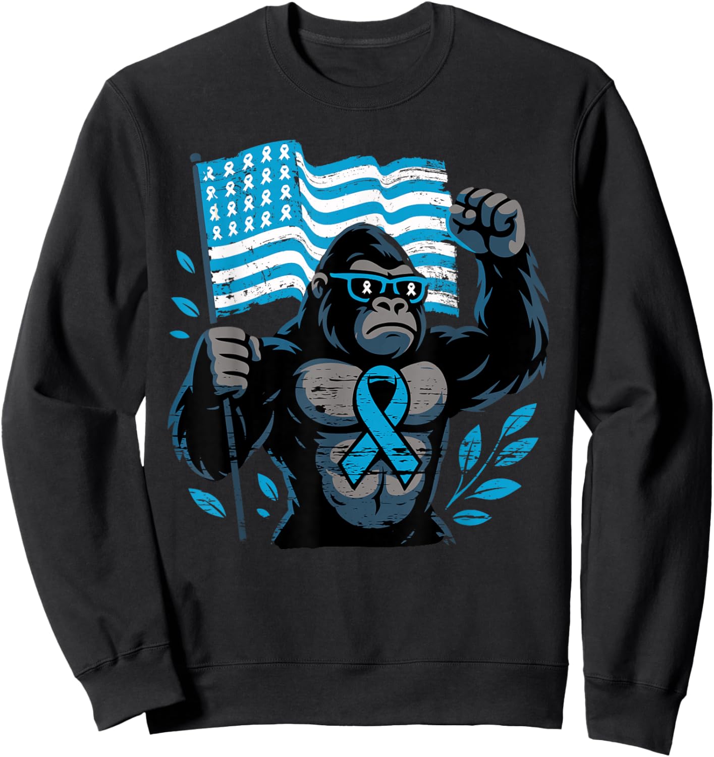 Bigfoot Survivor Prostate Cancer Awareness Warrior Sweatshirt - Sweatshirt | Black