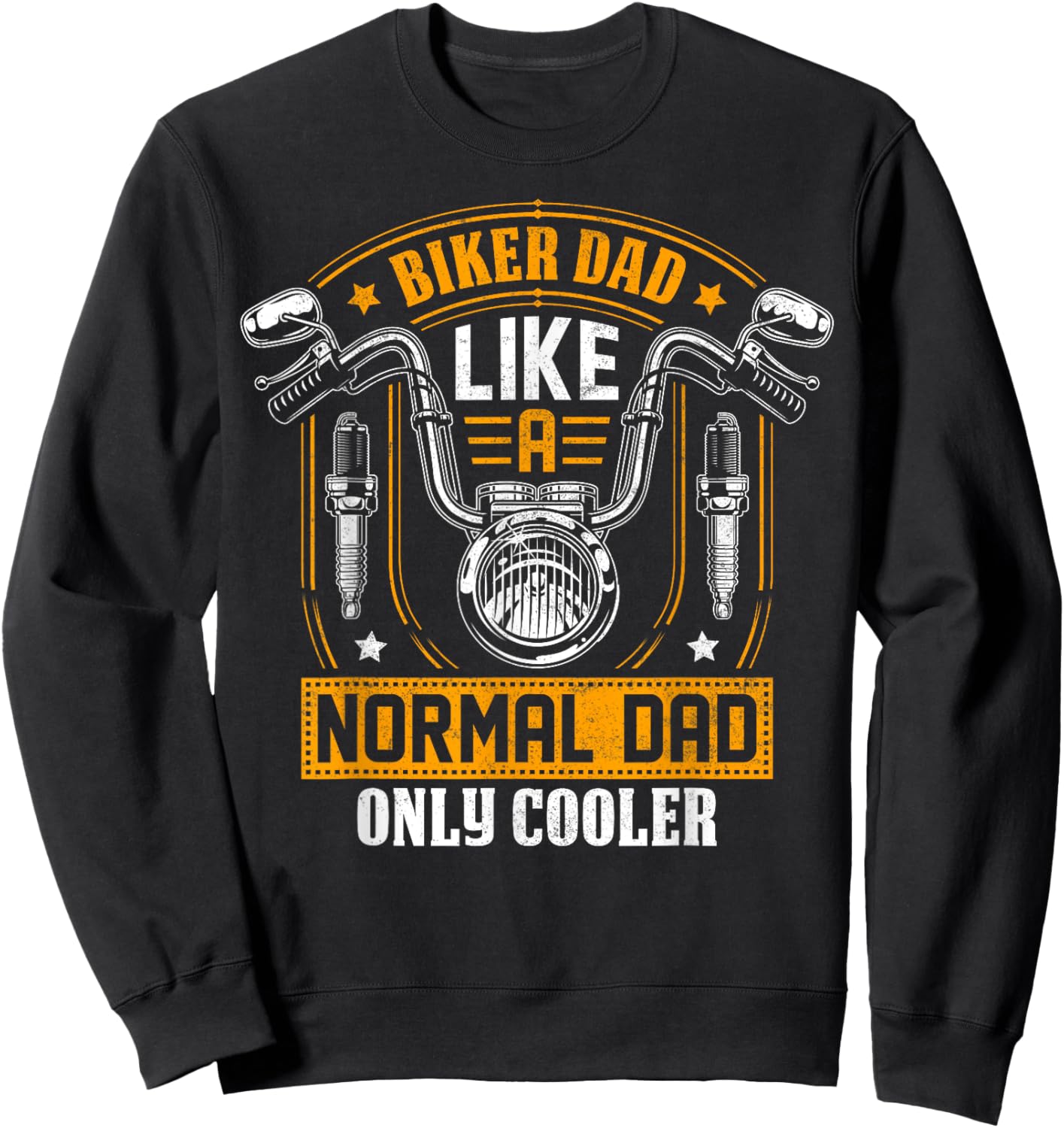 Funny Motorcycle Dad Design Men Grandpa Motorbike Rider Sweatshirt - Sweatshirt | Black