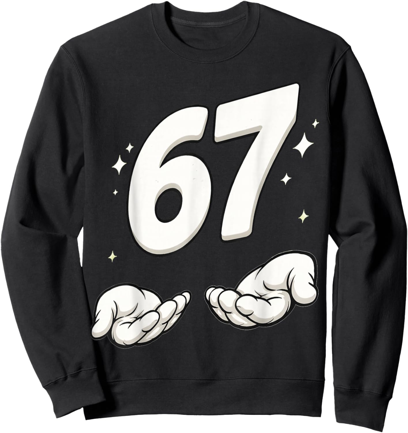 67 Design Shirt – Funny Number 67 and Children's Sweatshirt - Sweatshirt | Black