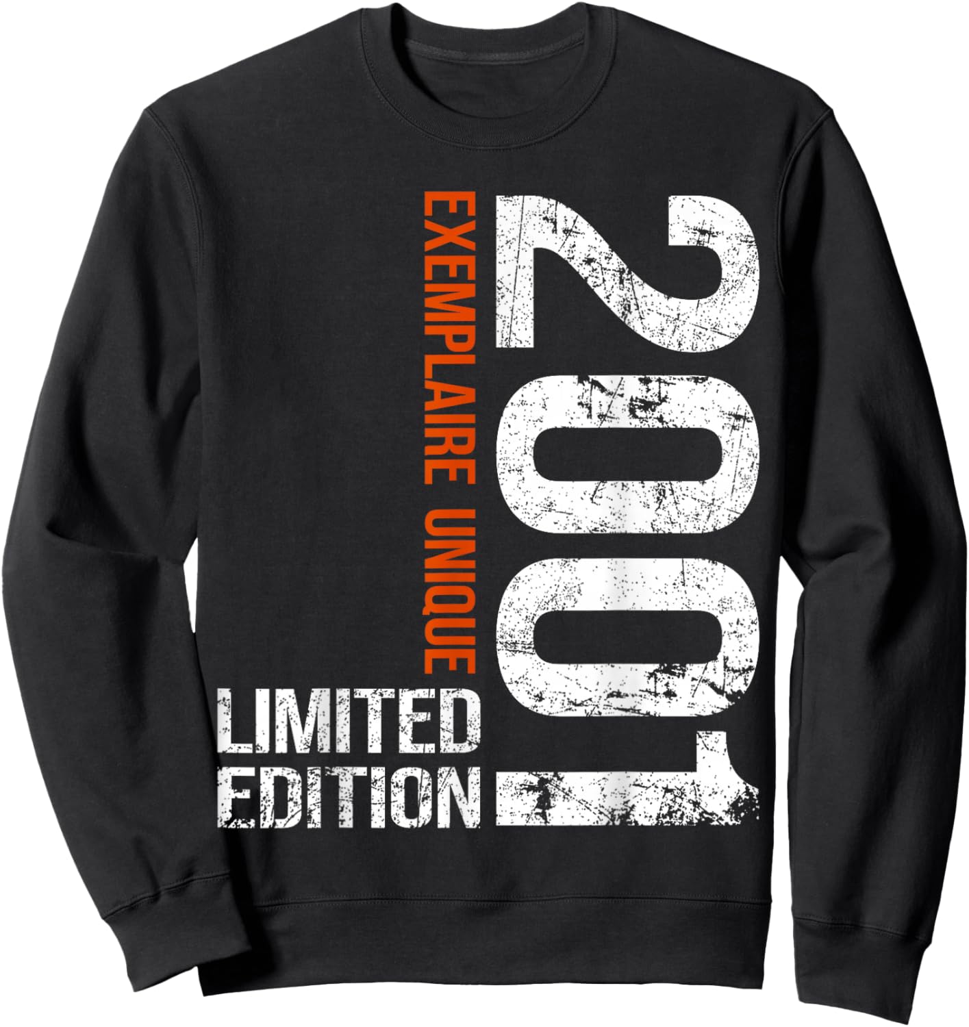 25th Anniversary 2001 Vintage 25 Years Men Vintage 2001 Sweatshirt - Sweatshirt | Black