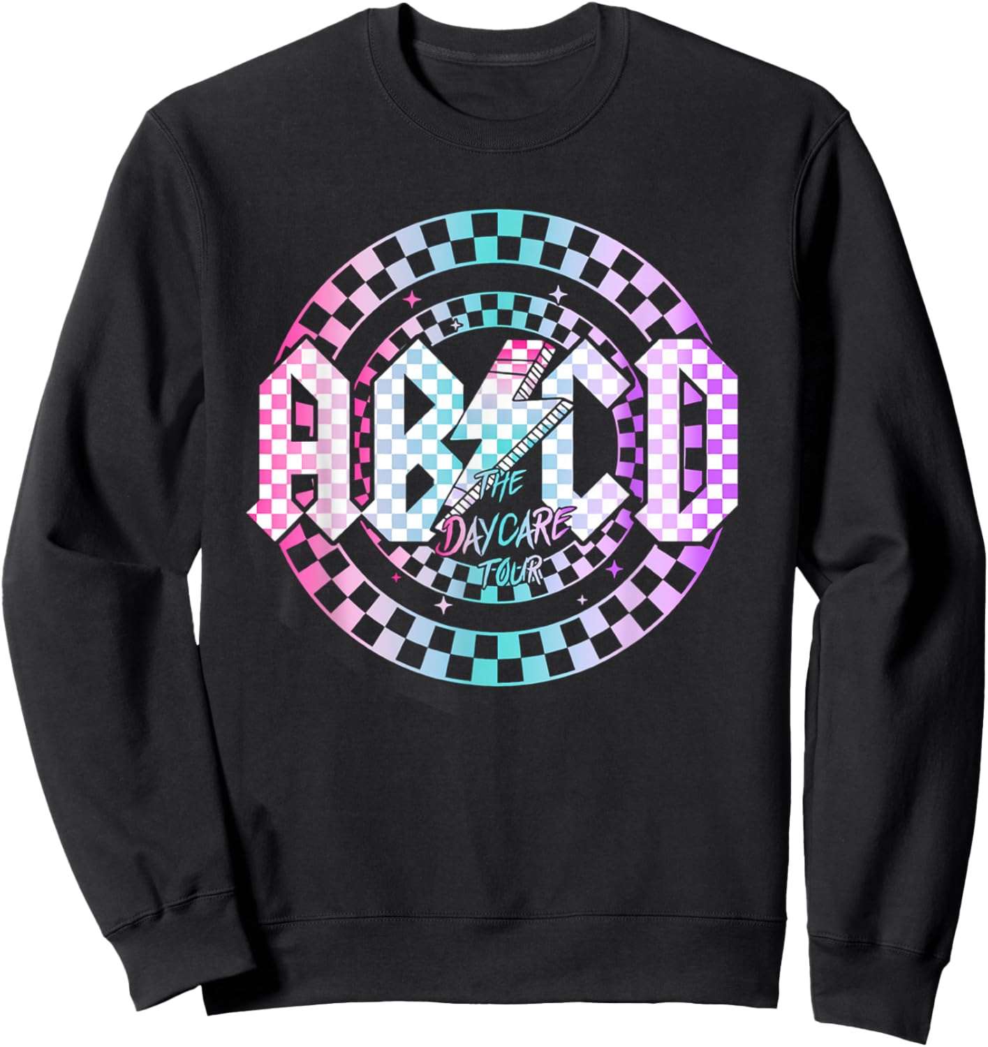 Retro The Daycare Tour Childcare Provider Toddler Teacher Men Women Sweatshirt - Sweatshirt | Black